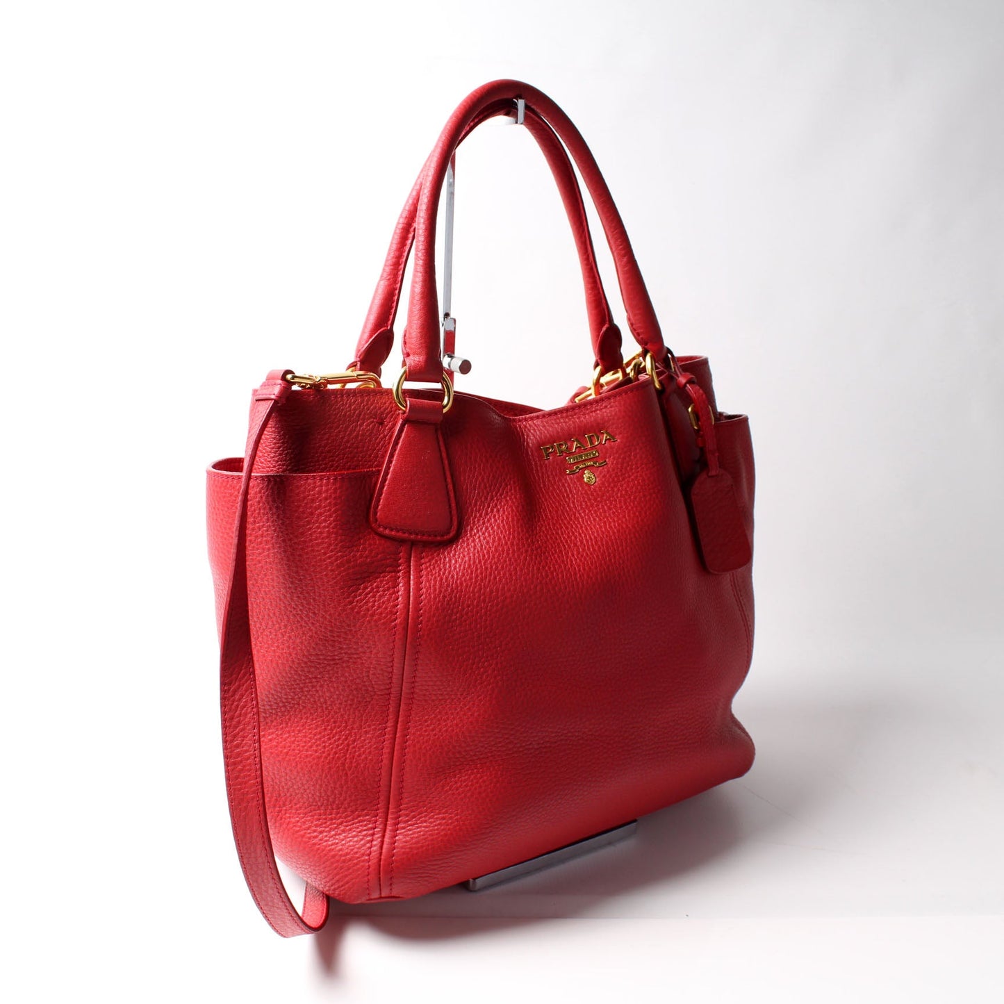 Vitello Daino Leather Side-Pocket Tote