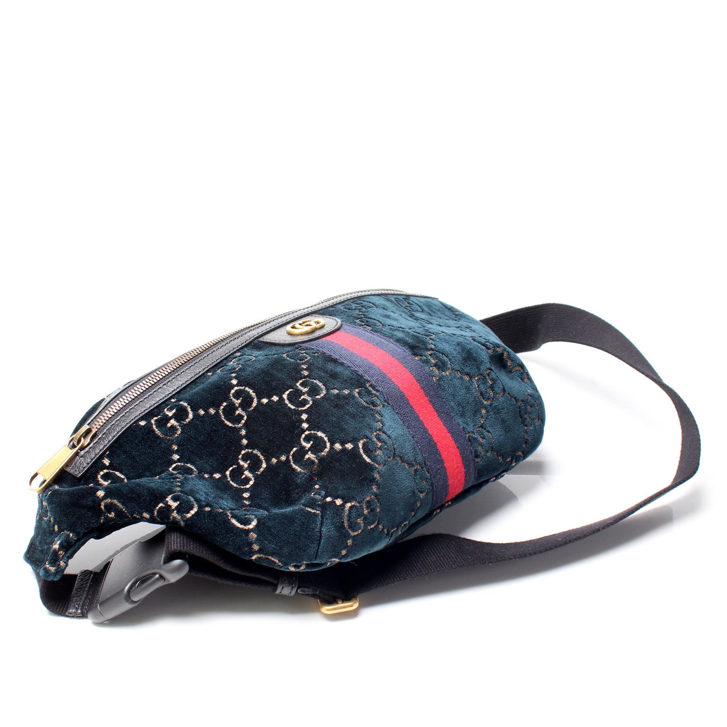 574968 Velvet Web Waist Bag