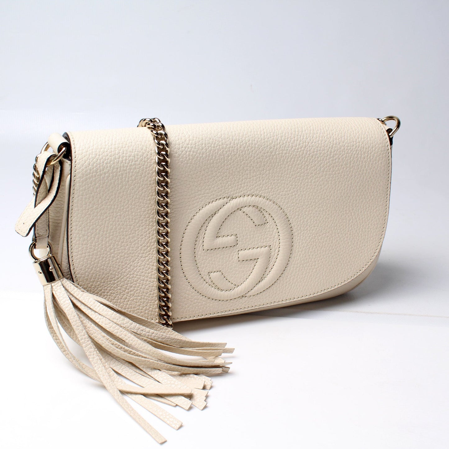 536224 Soho Chain Tassel Flap Bag