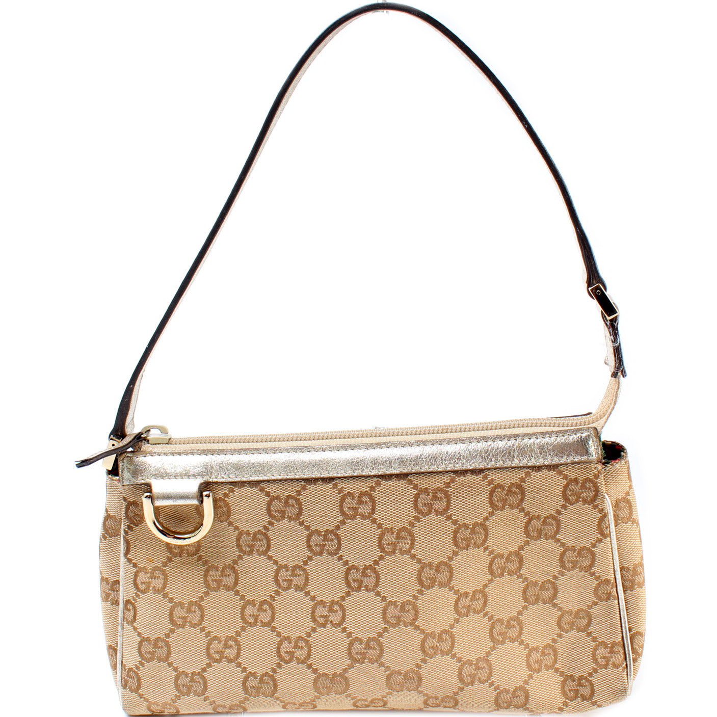 145750 GG Canvas D Ring Cosmetic Case