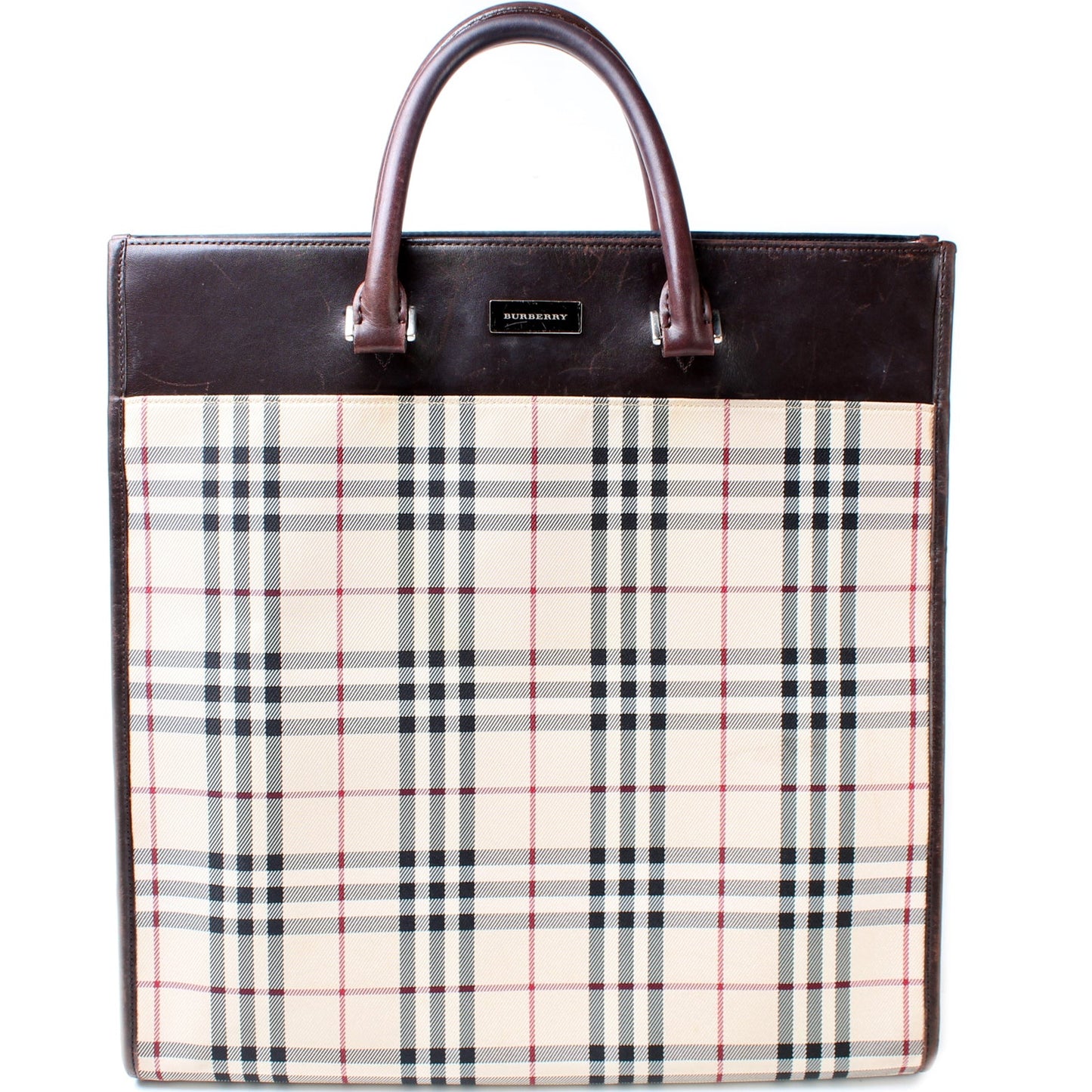 Canvas Check North / South Tote