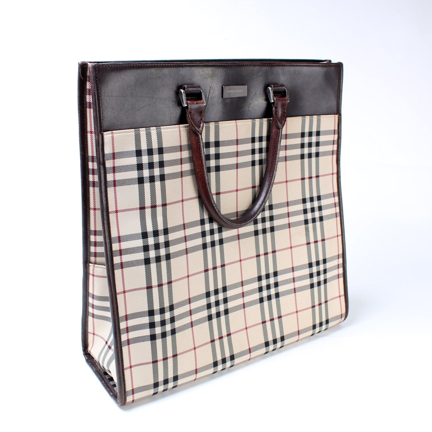 Canvas Check North / South Tote