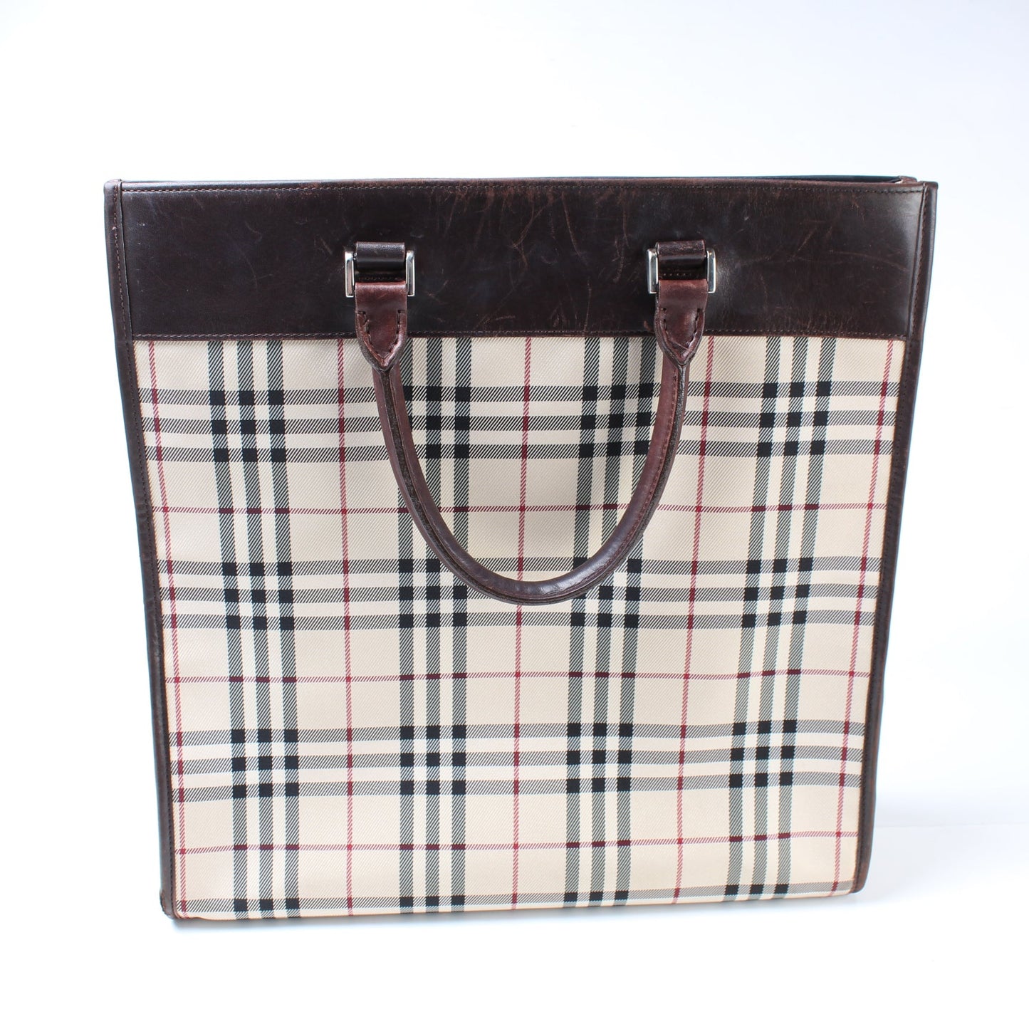 Canvas Check North / South Tote