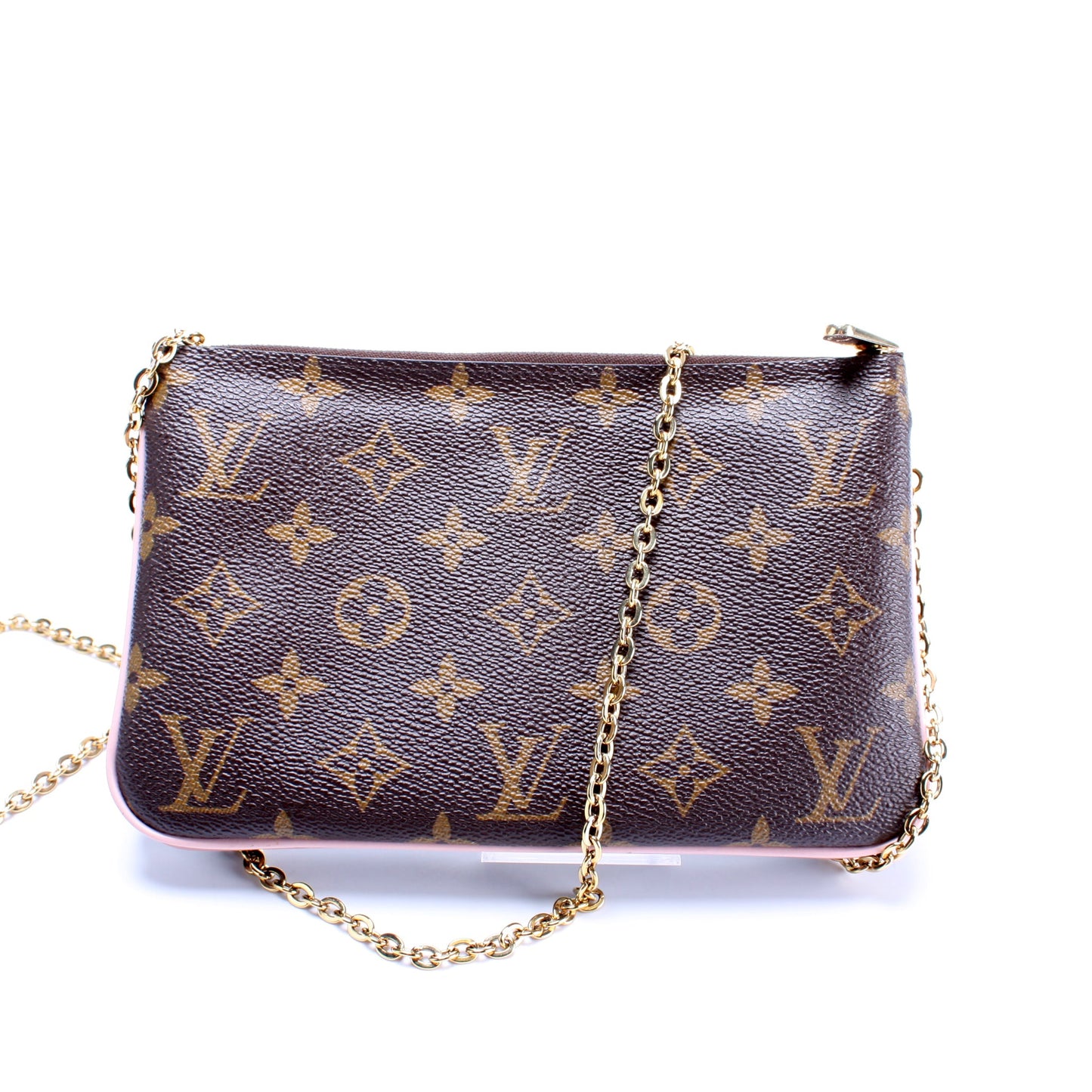 Double Zip Pochette Blooming Flowers