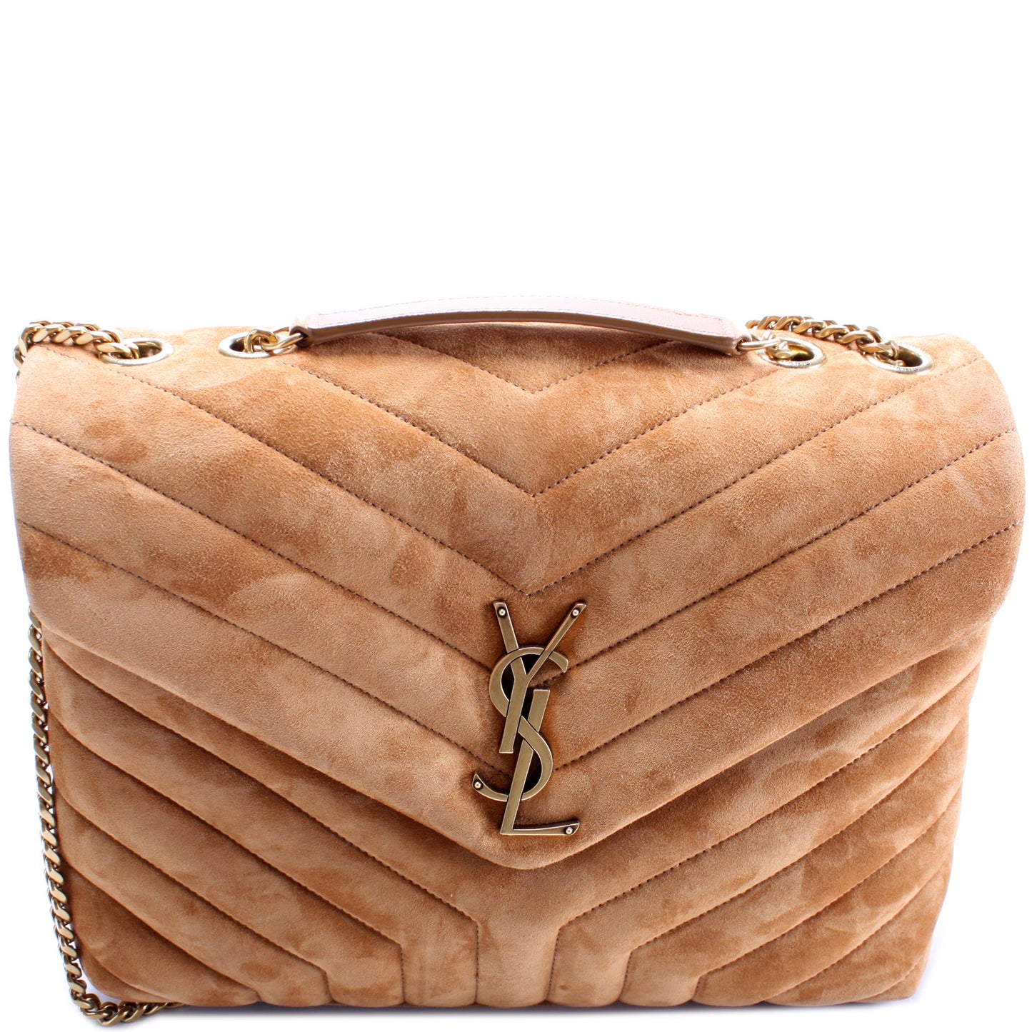 Loulou Medium Quilted Suede