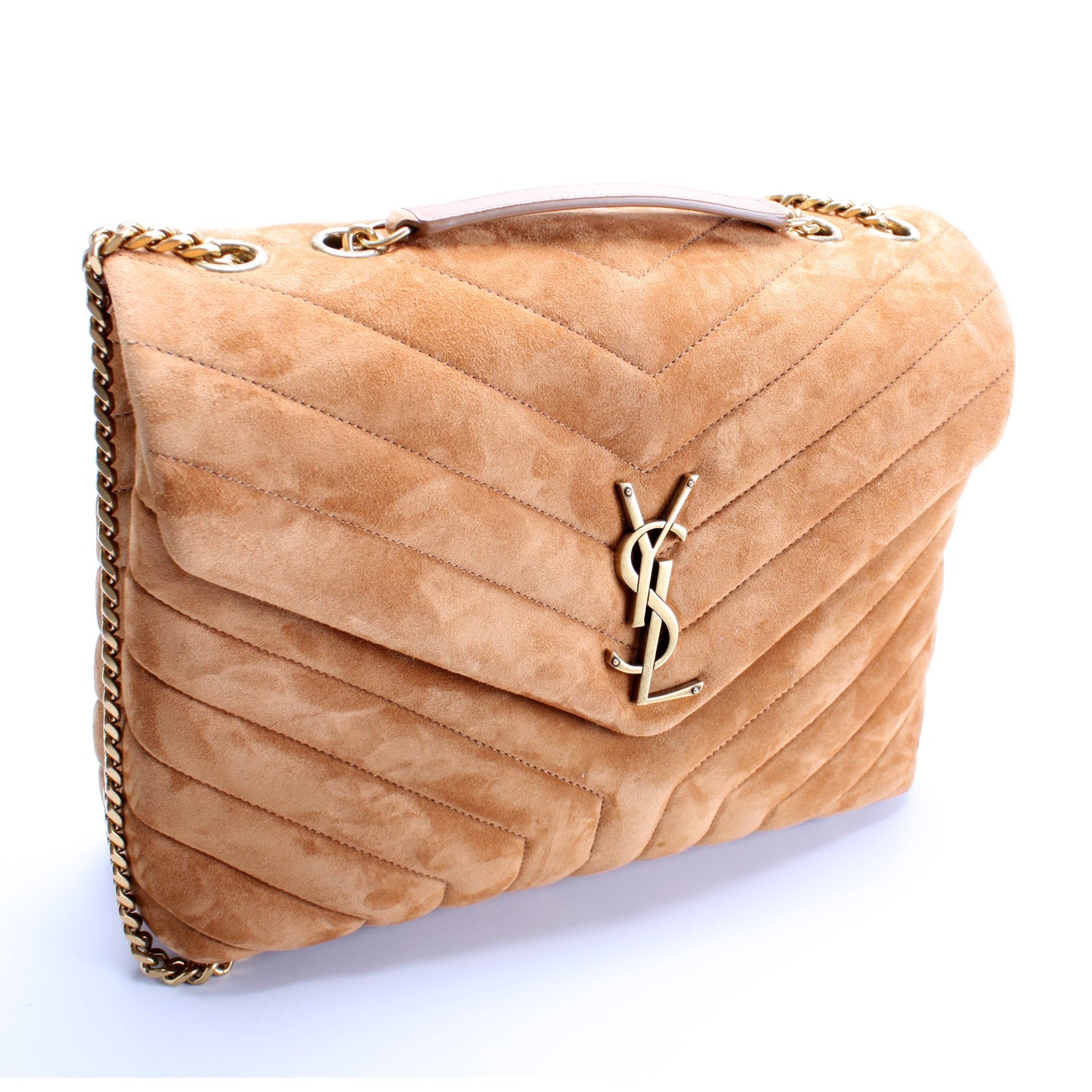 Loulou Medium Quilted Suede