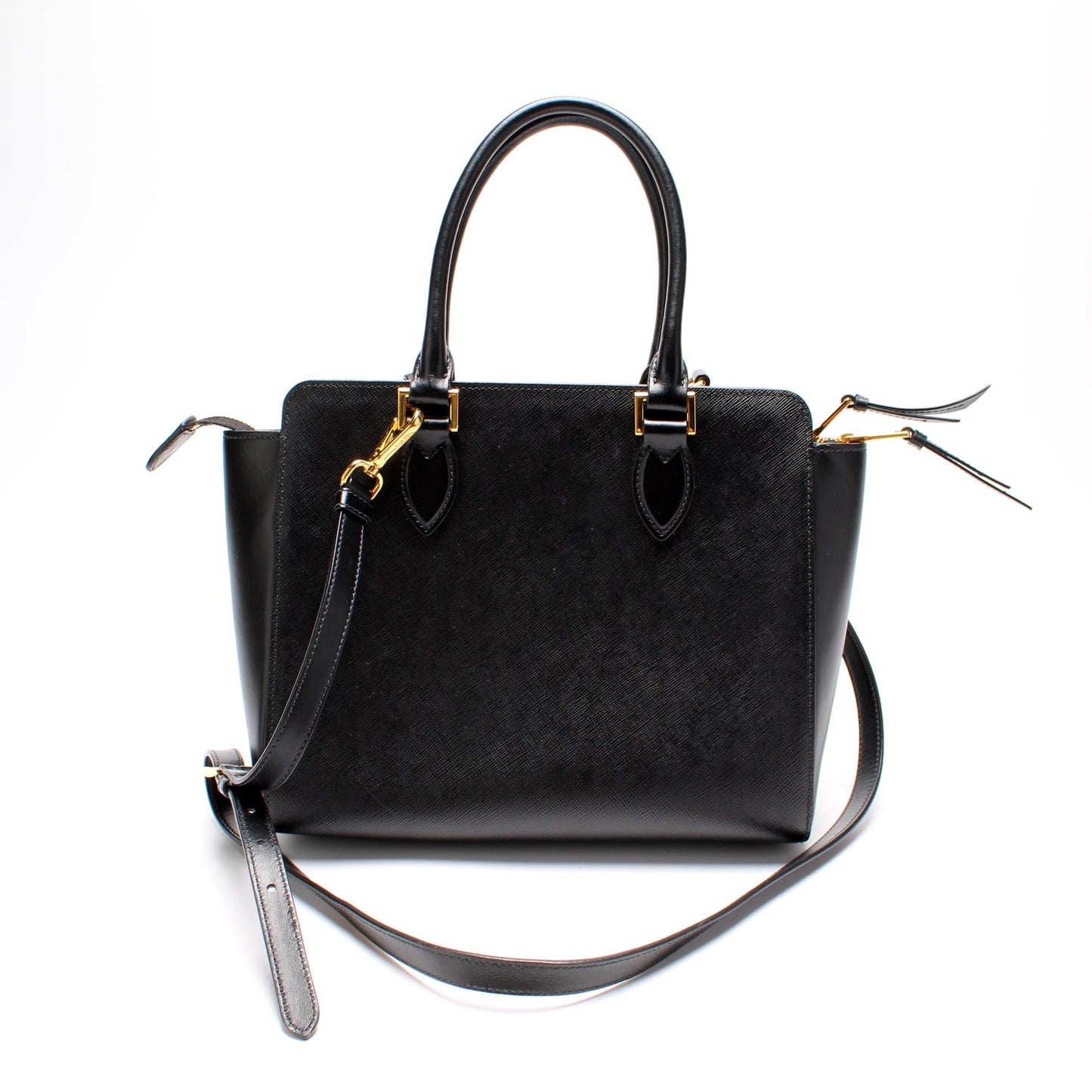 Saffiano/Calfskin Top Handle Bag