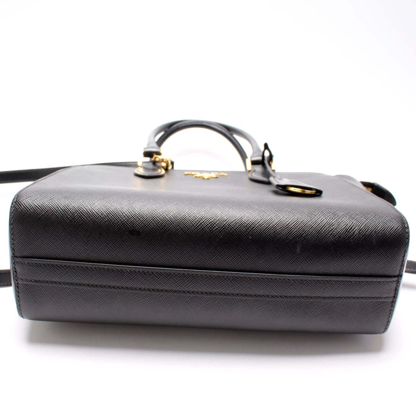Saffiano/Calfskin Top Handle Bag