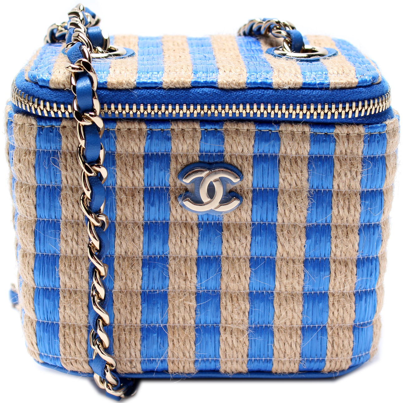 Mini Vanity Case With Chain Raffia 31M