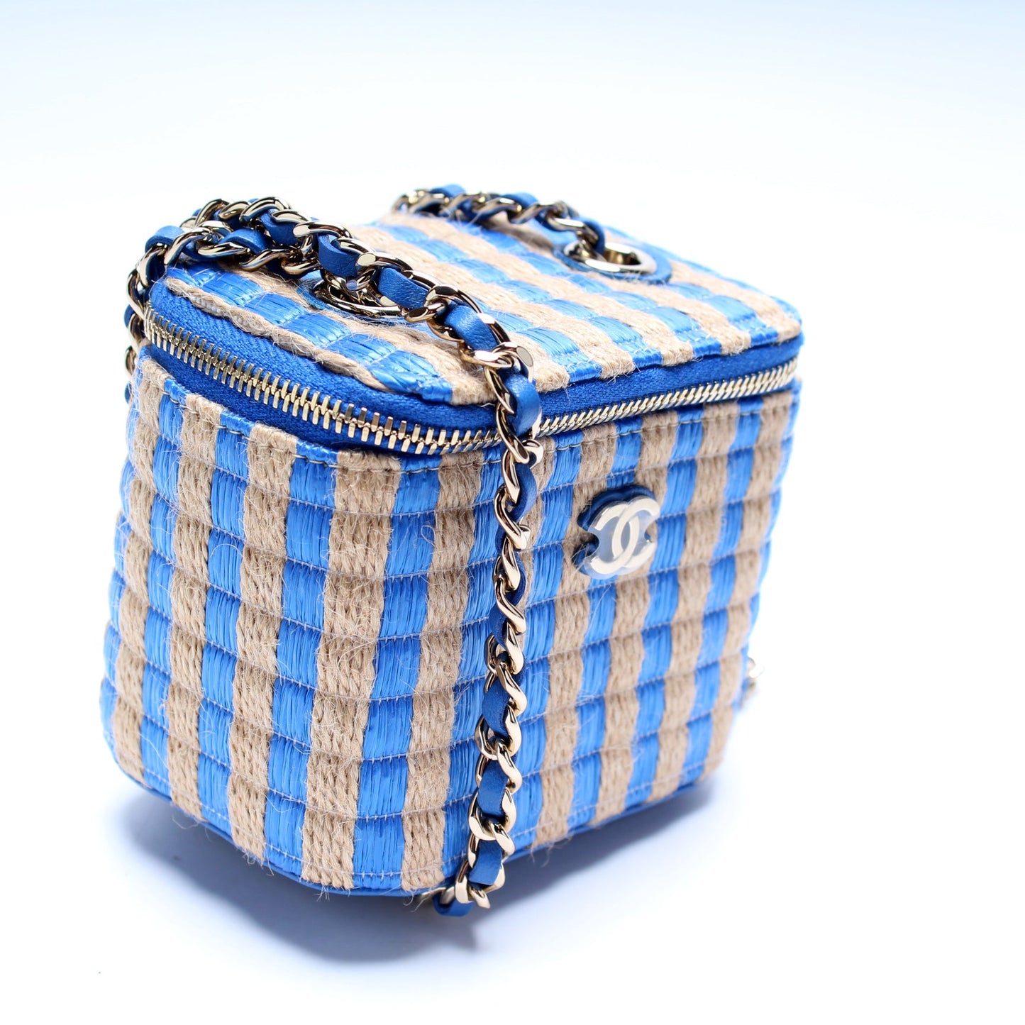 Mini Vanity Case With Chain Raffia 31M