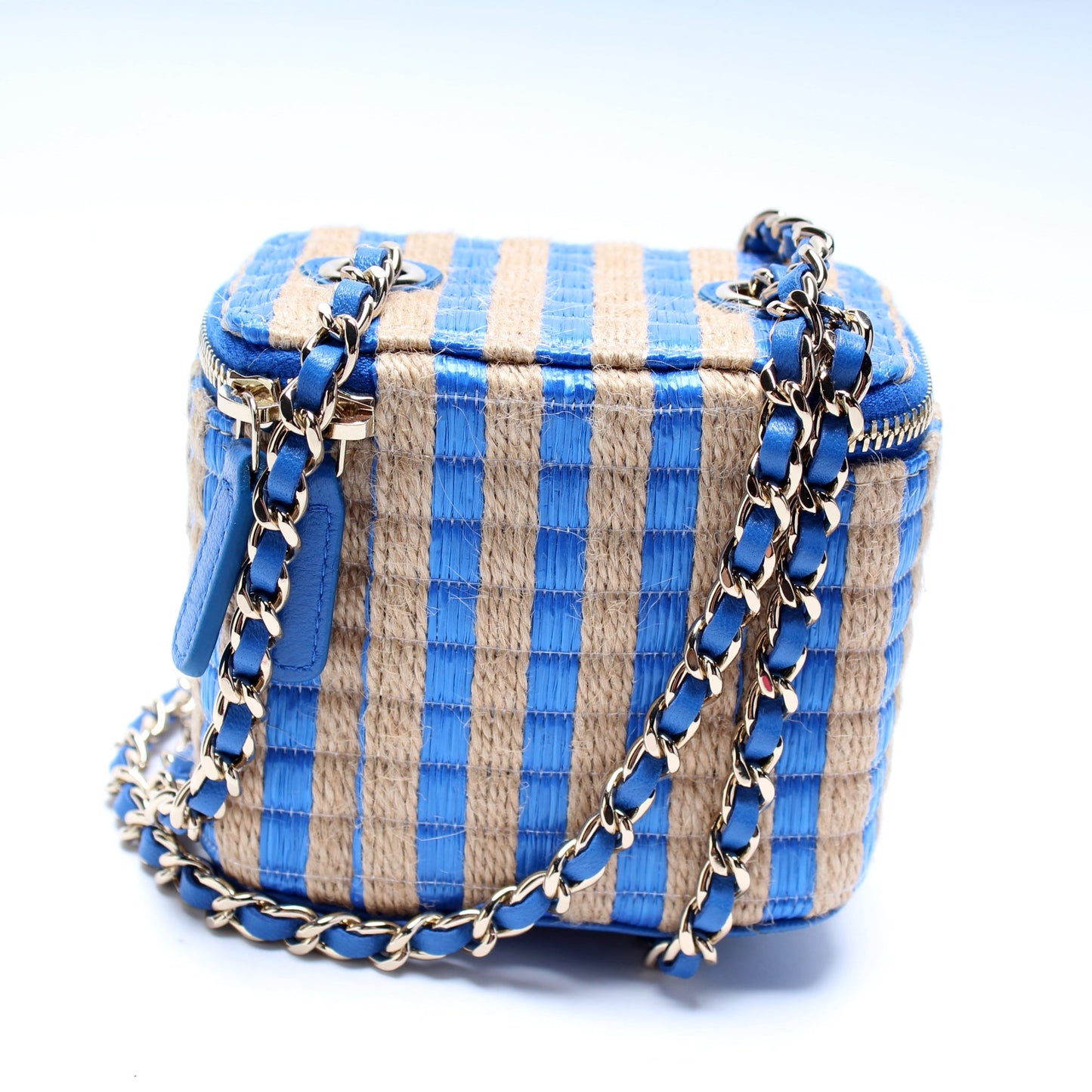 Mini Vanity Case With Chain Raffia 31M
