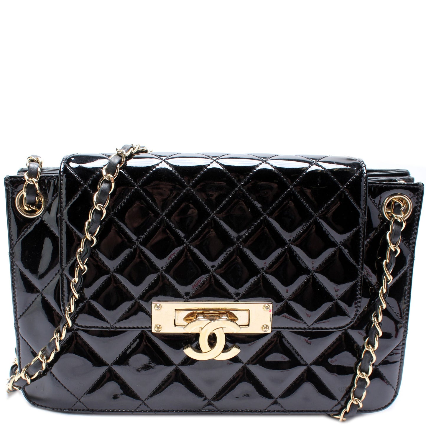 Golden Class Accordion Flap Paten Bag