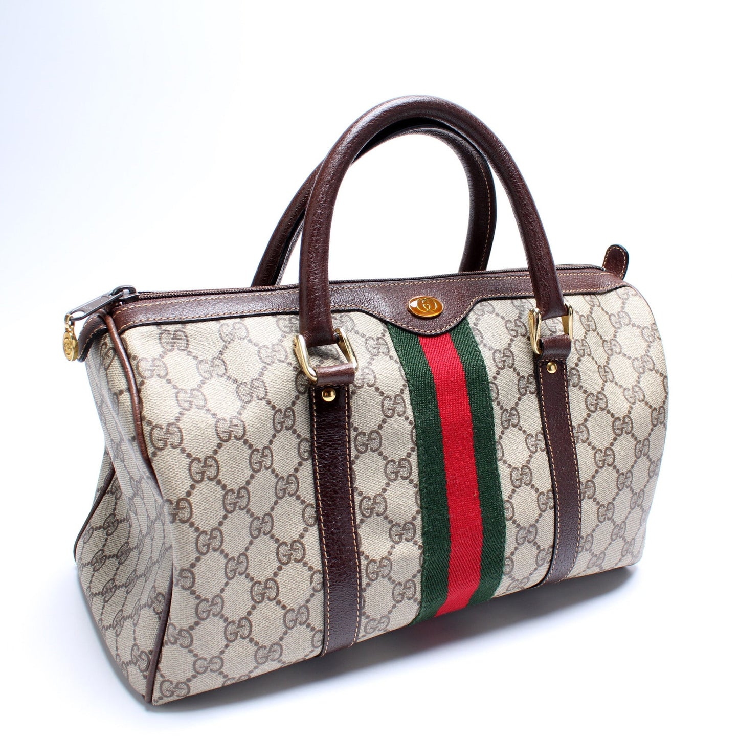GG Supreme Large Boston Bag Vintage