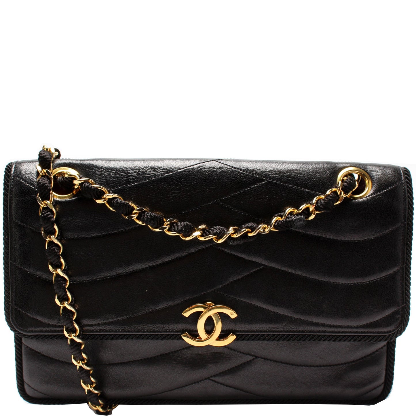 Scallop Quilted Flap Bag Vintage Lambskin
