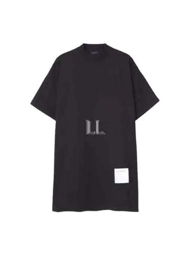 Luxury Balenciaga Trending 2025 Sample Sticker Oversized Short Sleeve T-Shirt Black