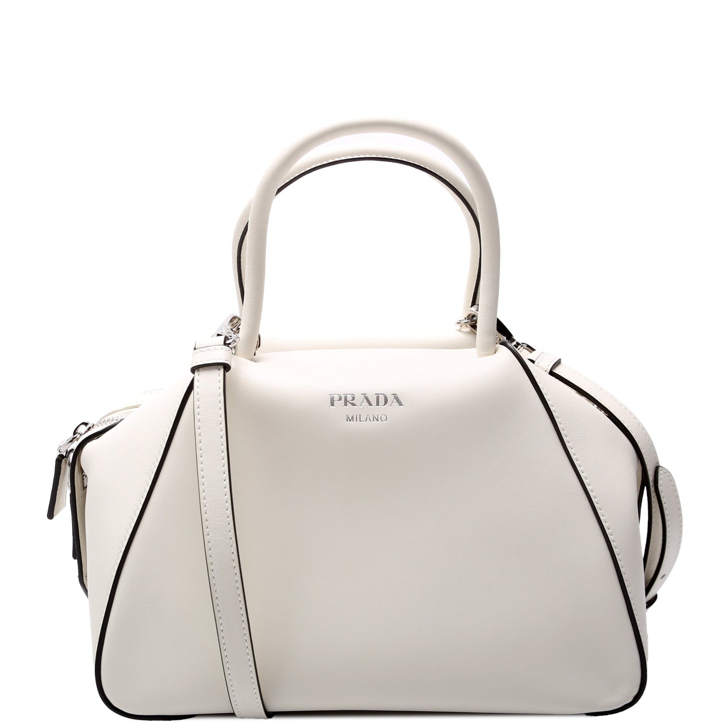 1BA365 Supernova Medium Handbag Calfskin White