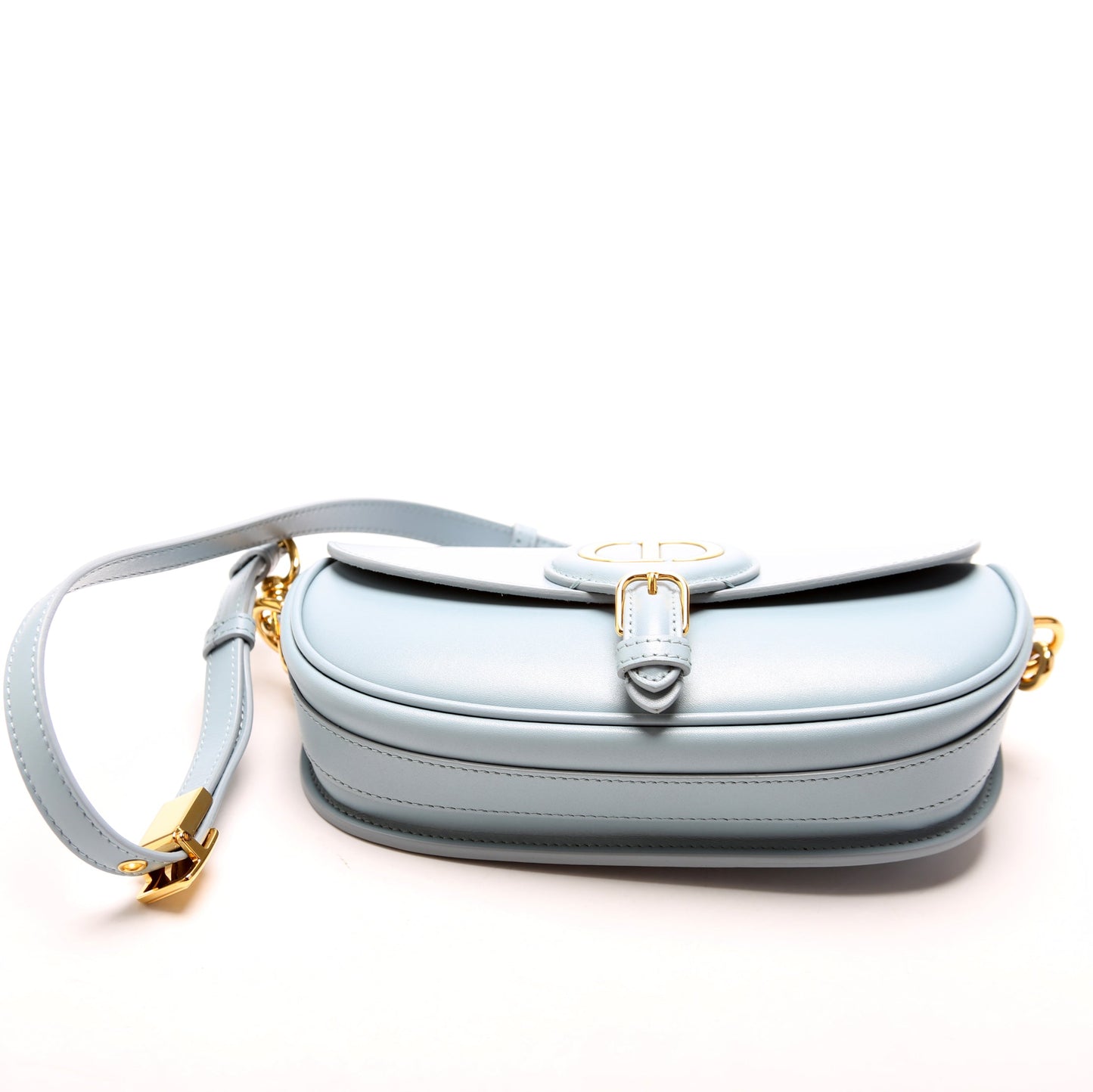 Bobby Bag East-West Box Calfskin Blue