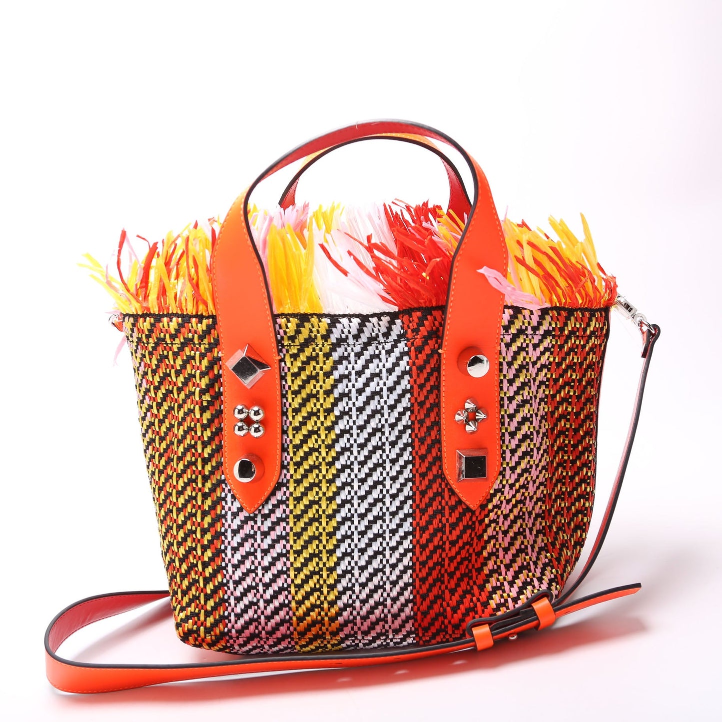 Frangibus Fringe Raffia Small Tote
