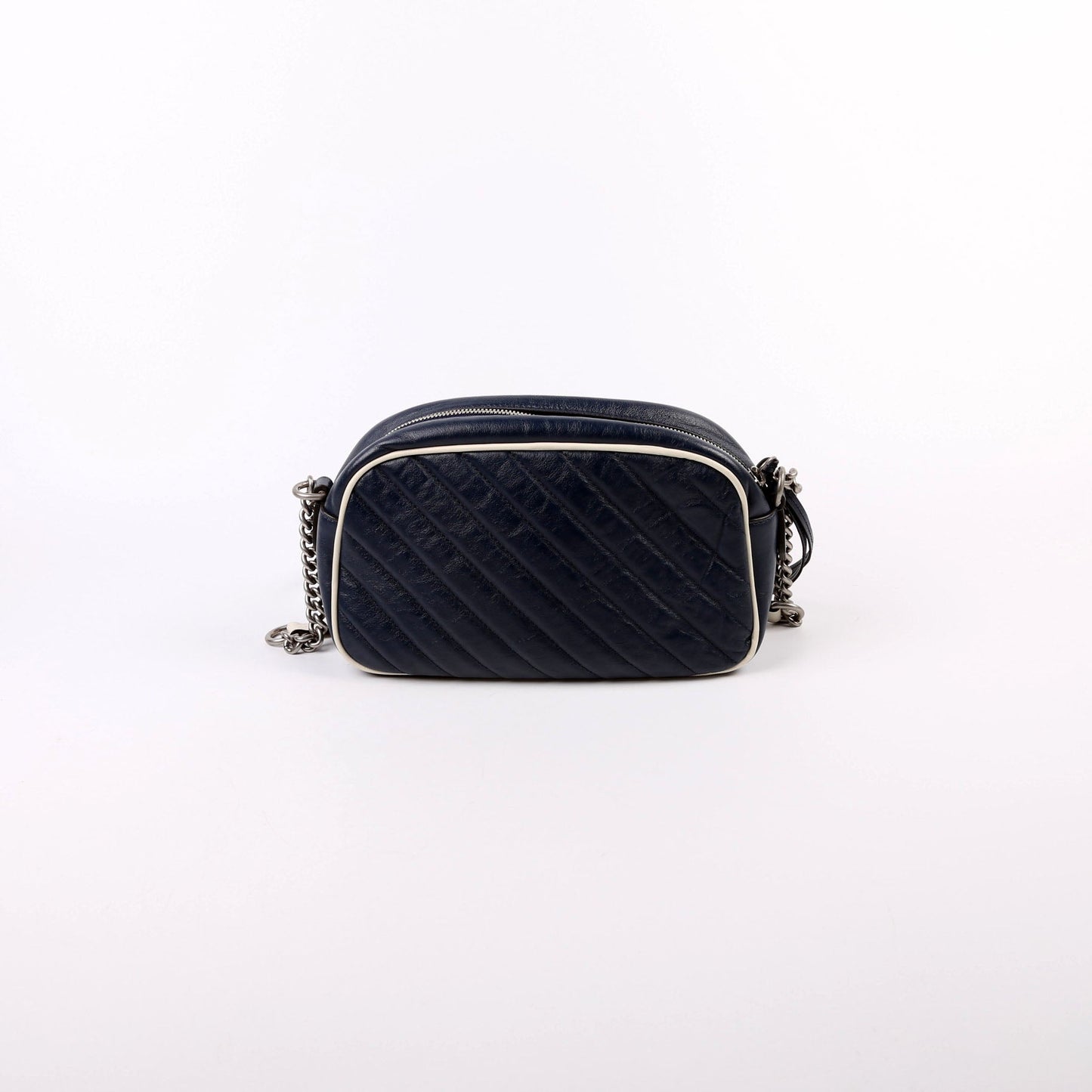 447632 Small Leather Camera Blue