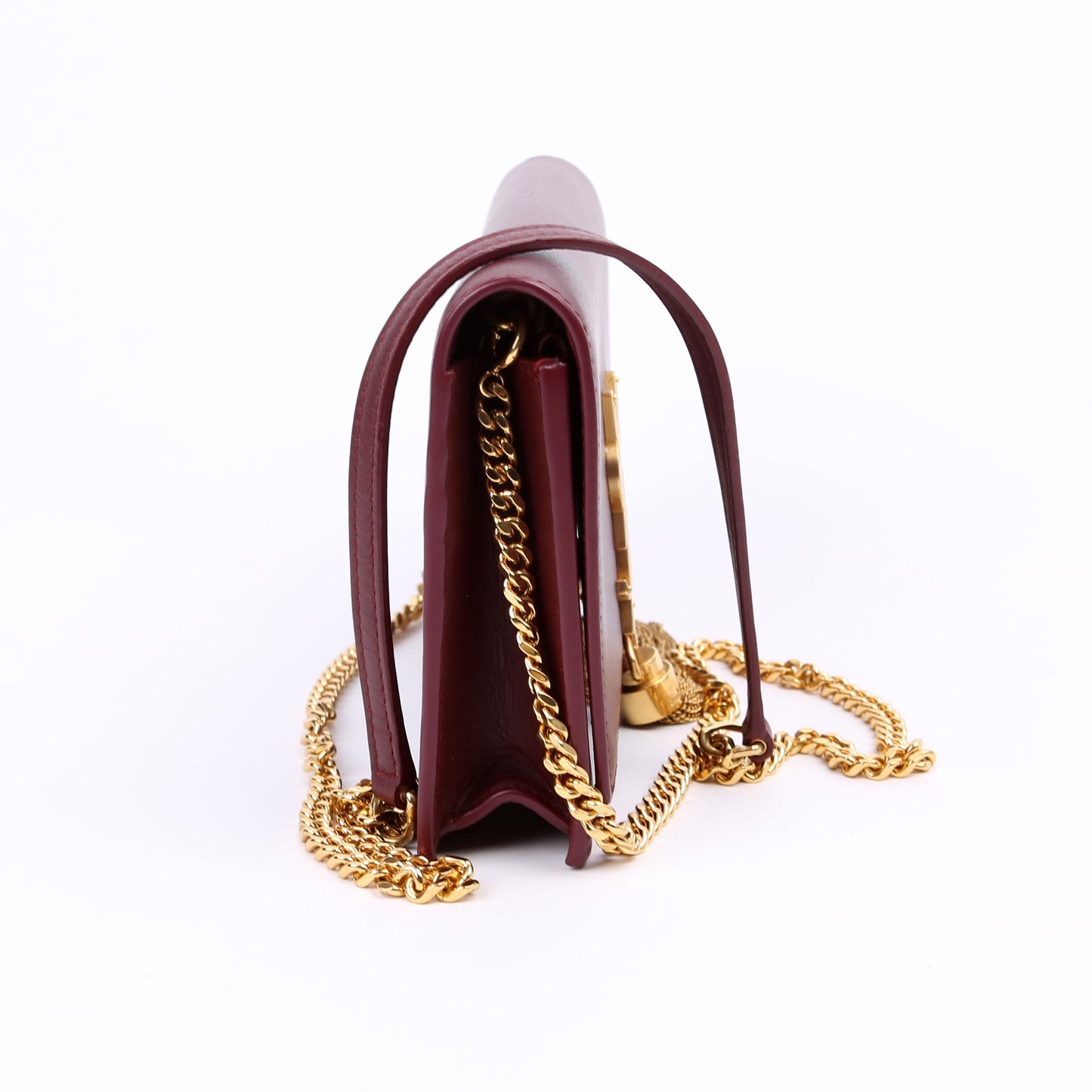 Kate Tassel Chain Wallet Maroon