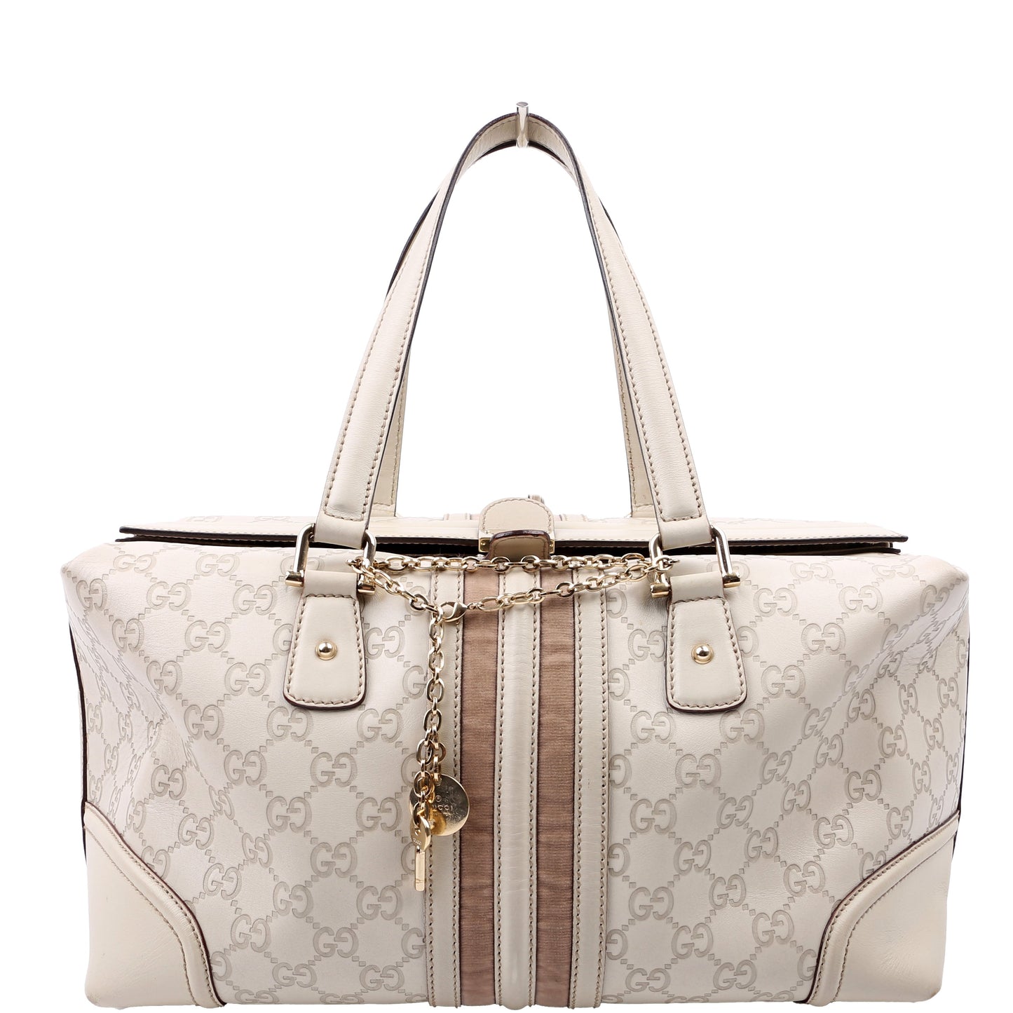 GG Treasure Boston Bag White
