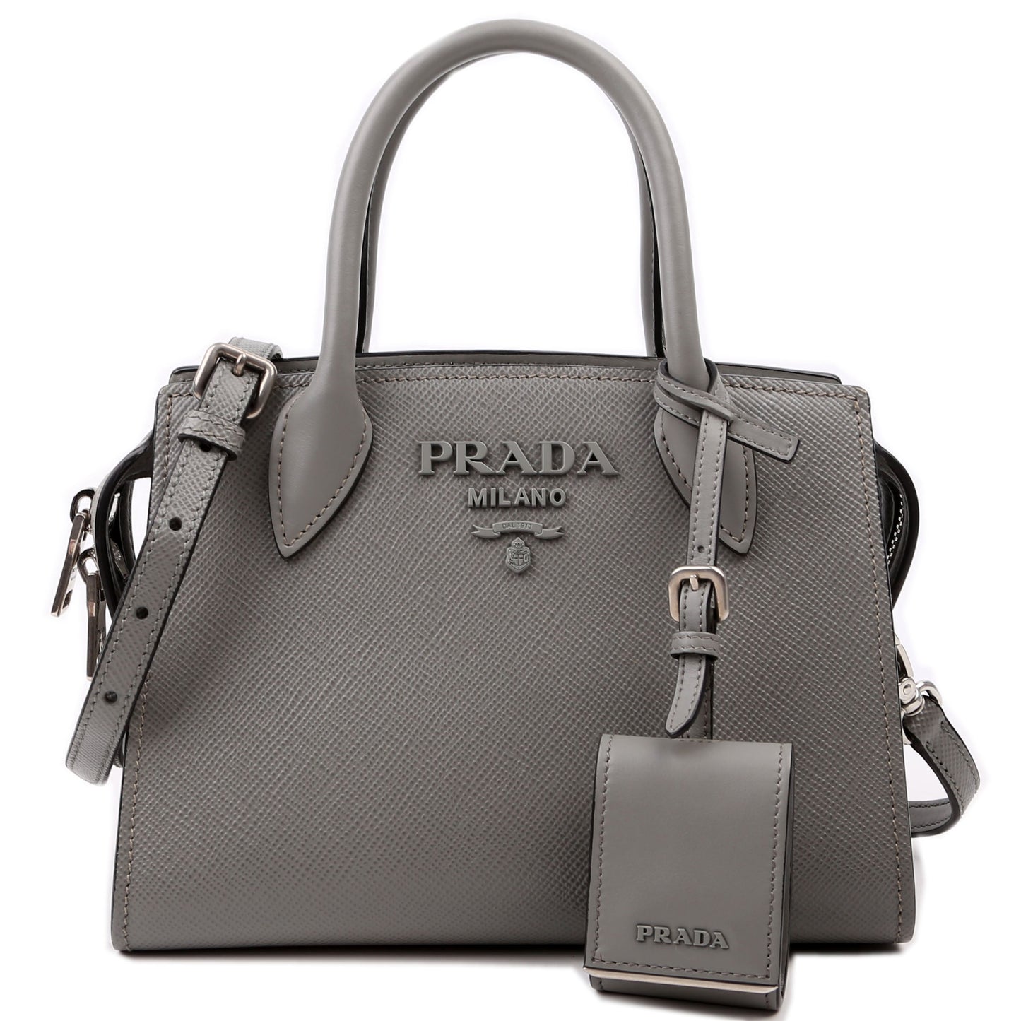 Kristen Saffiano Satchel Grey