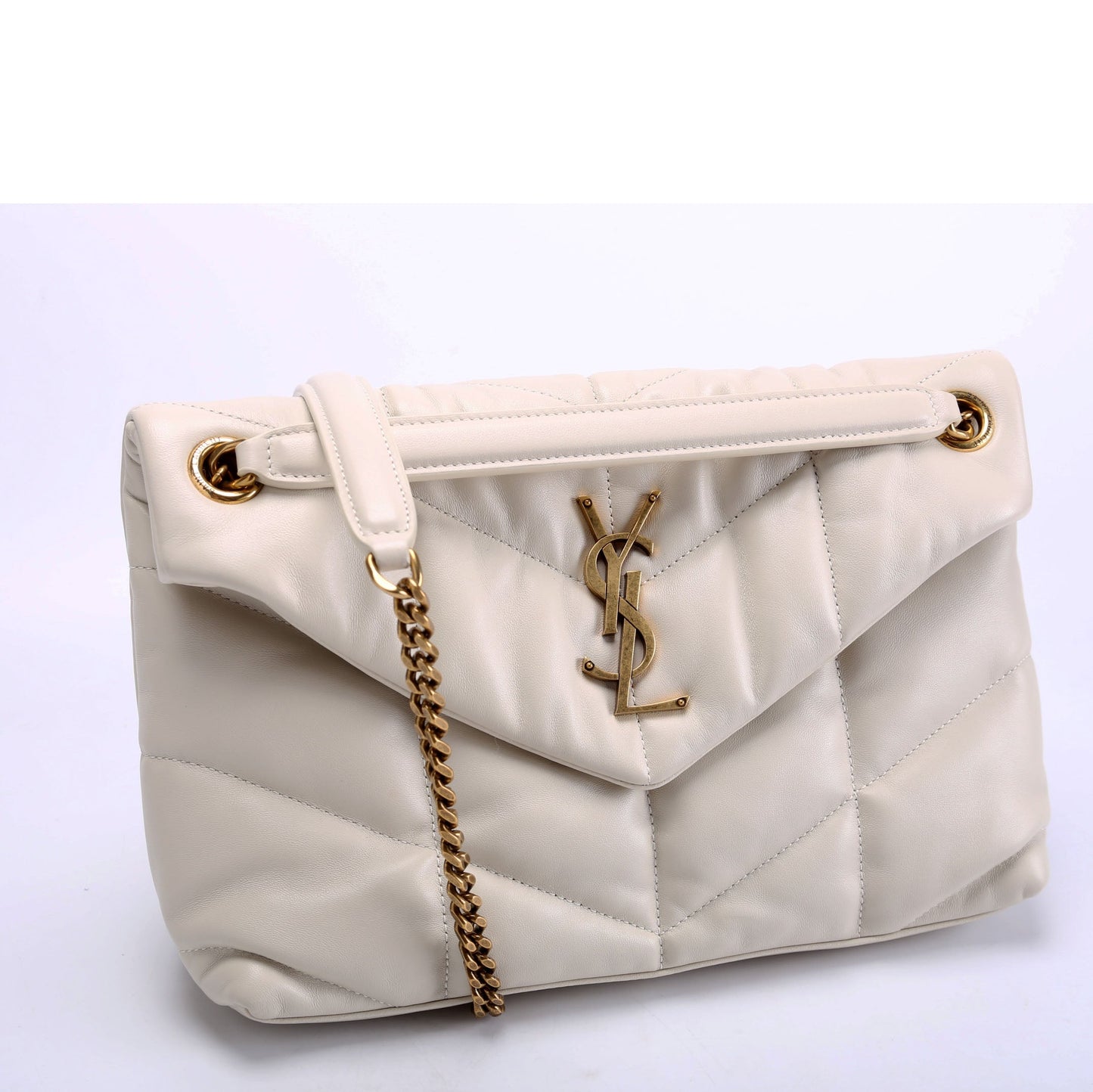 Puffer Quilted Small Lambskin 577476 Cream