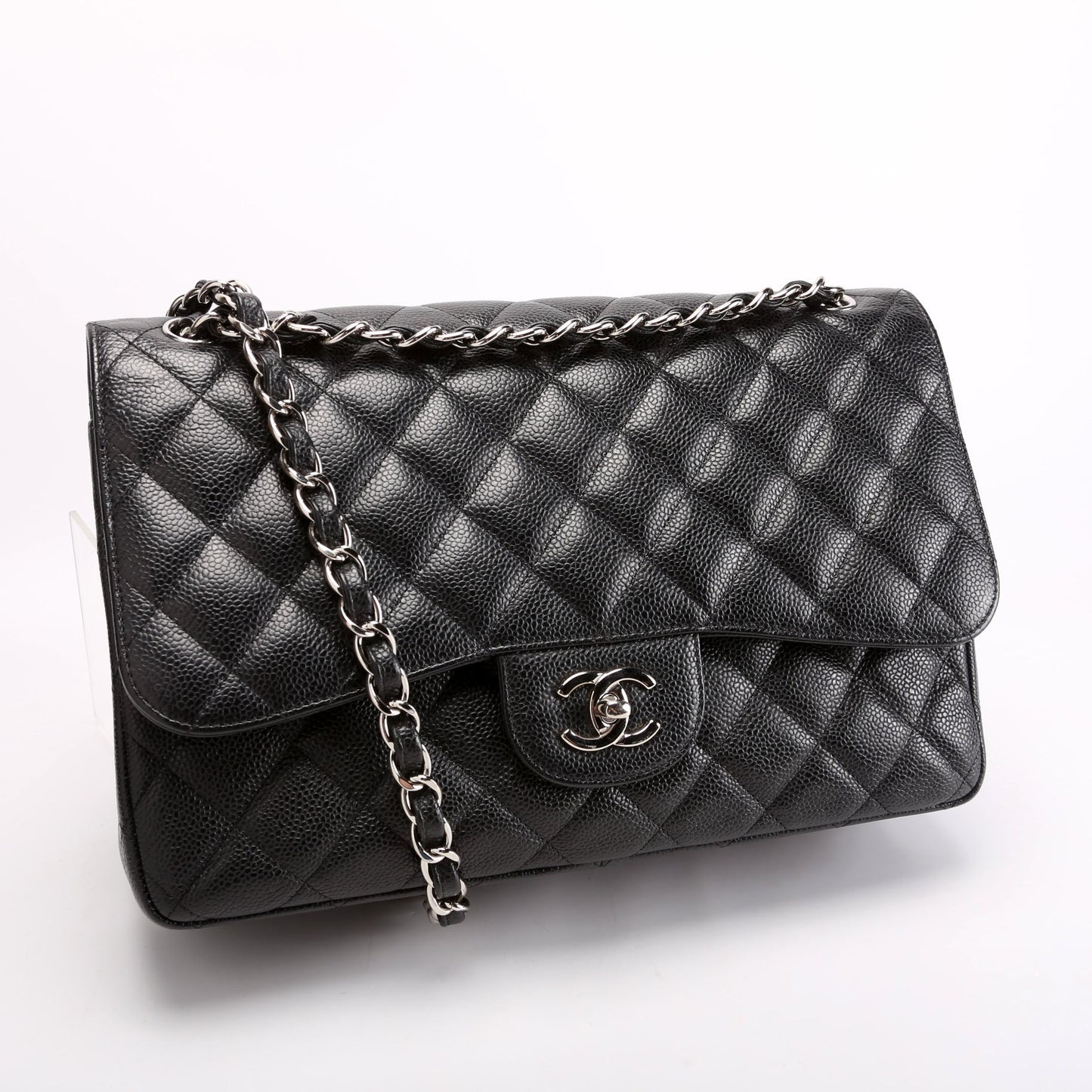 Classic Flap Jumbo Caviar Black/Silver