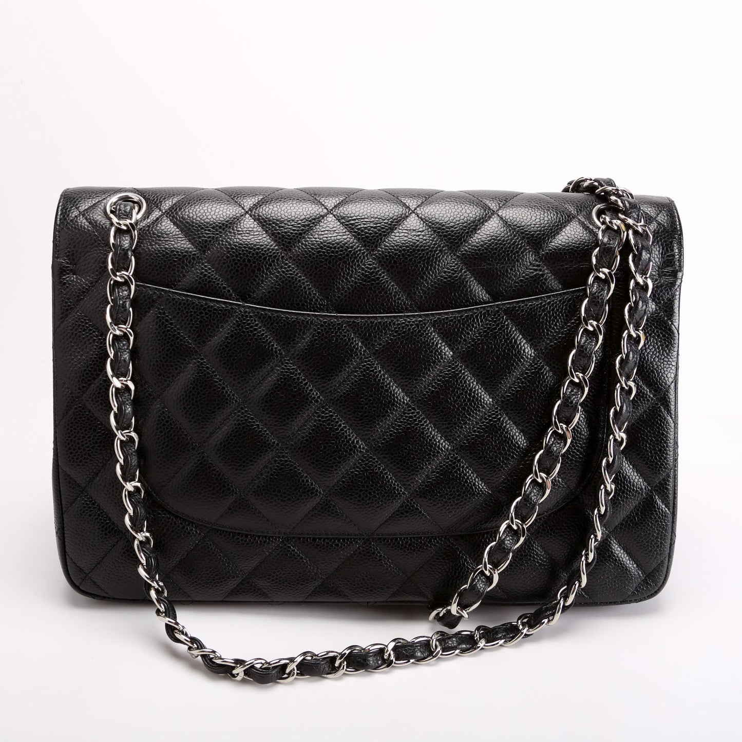 Classic Flap Jumbo Caviar Black/Silver