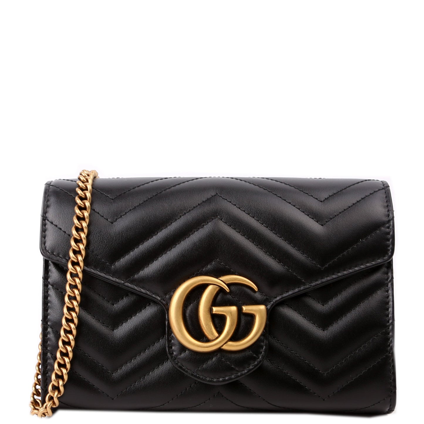474575 Marmont Chain Wallet Black