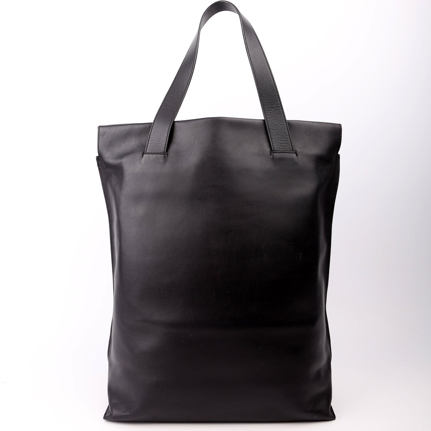 Anagram Logo Shopping Tote Leather Black