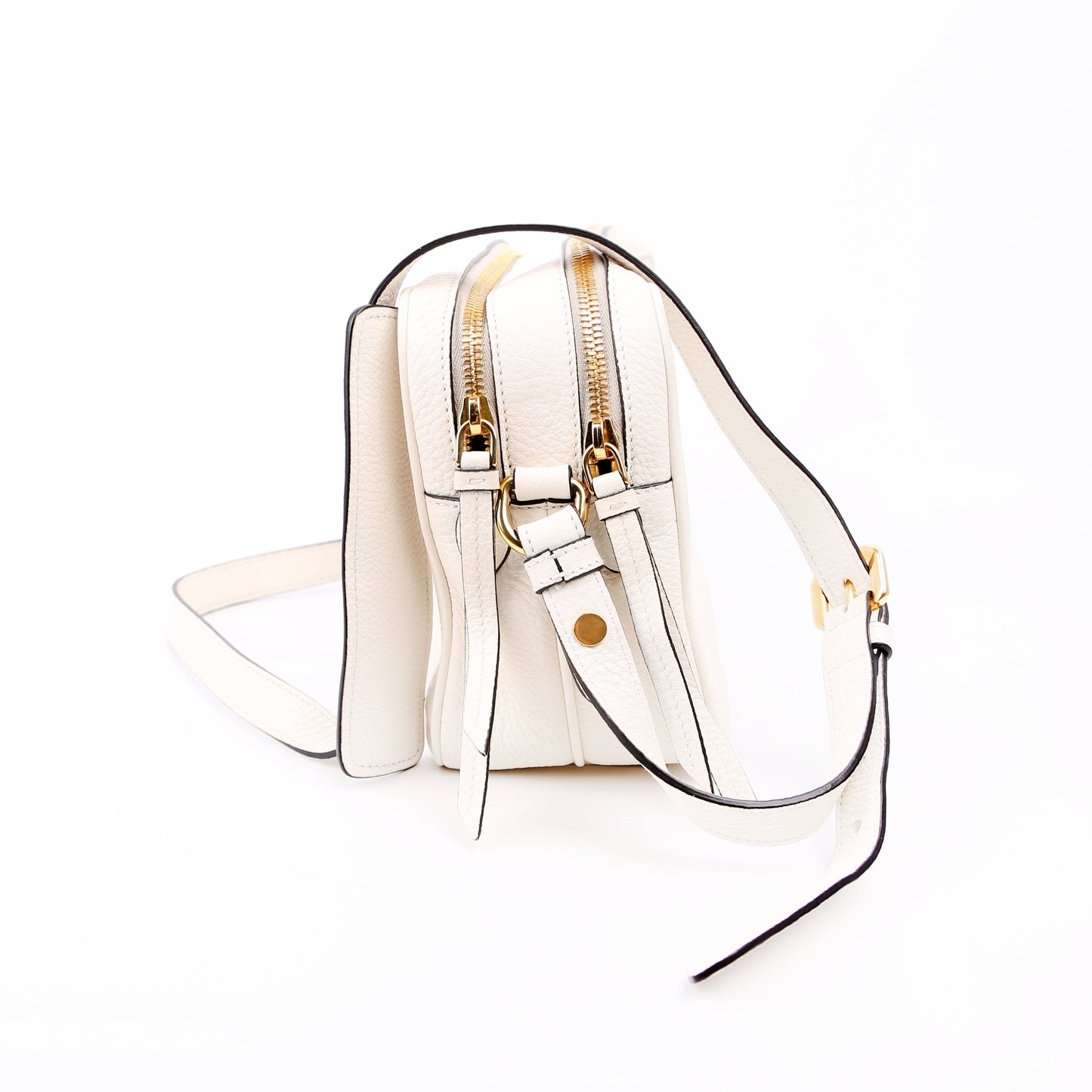 1BH079 Vitello Phenix Shoulder Bag White