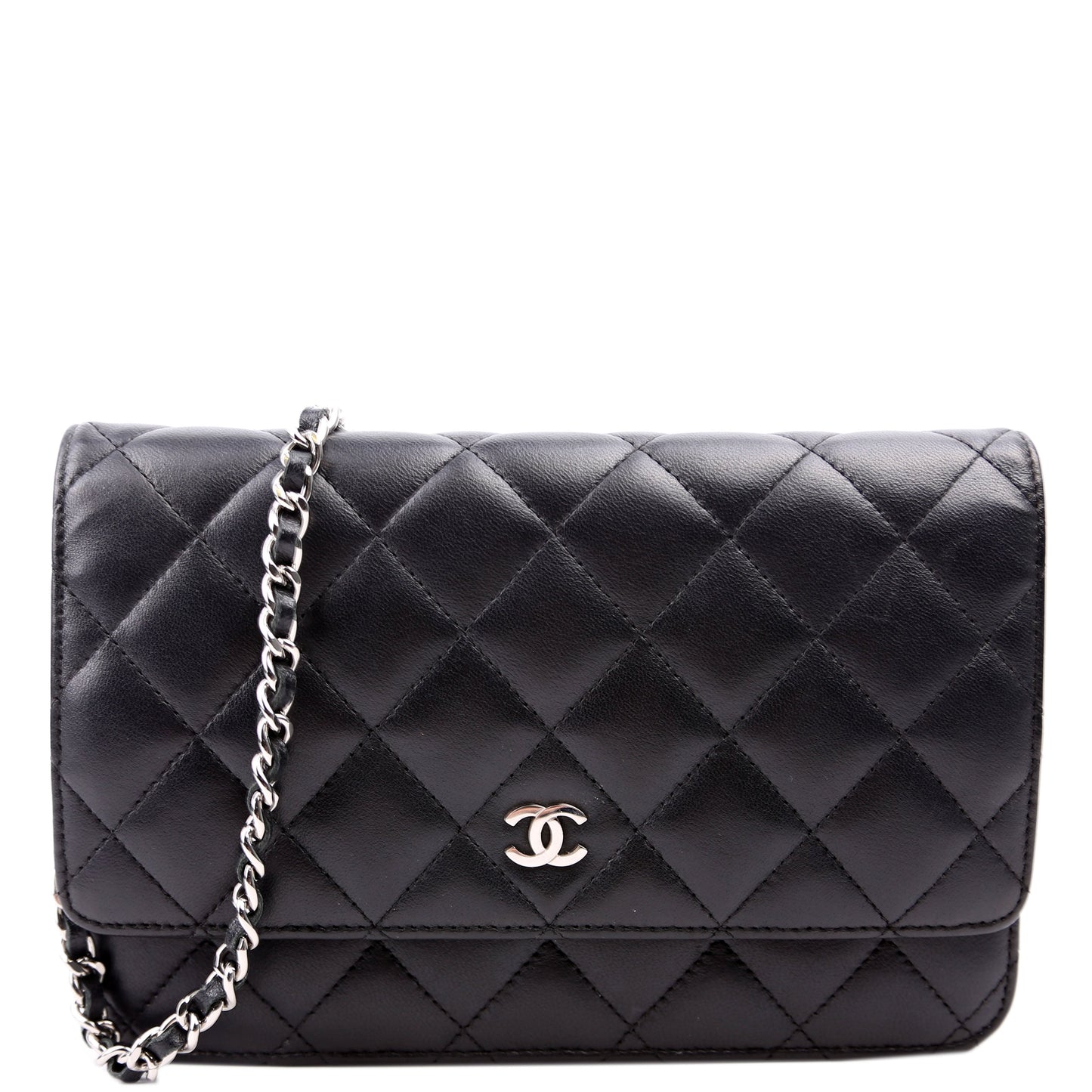 WOC Classic Quilted Lambskin Black