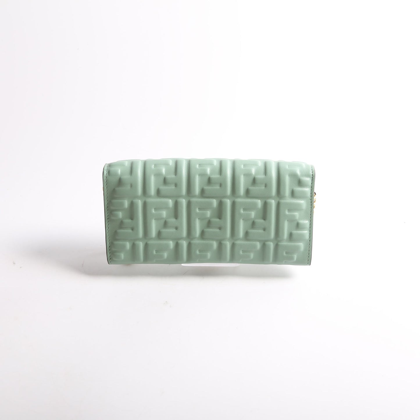 8M0365 FF Embossed Wallet On Chain Green