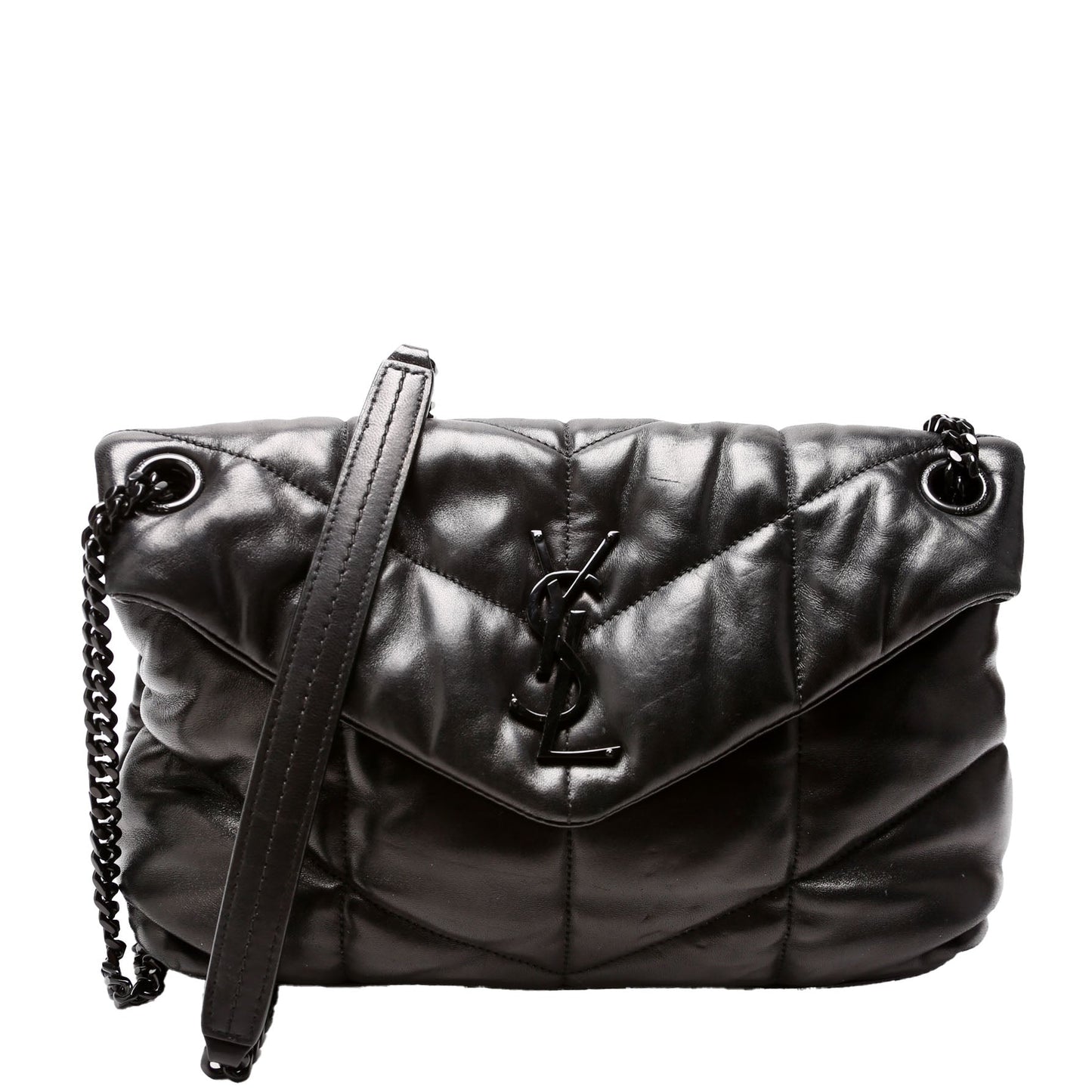 Puffer Quilted Small Lambskin 577476 Black