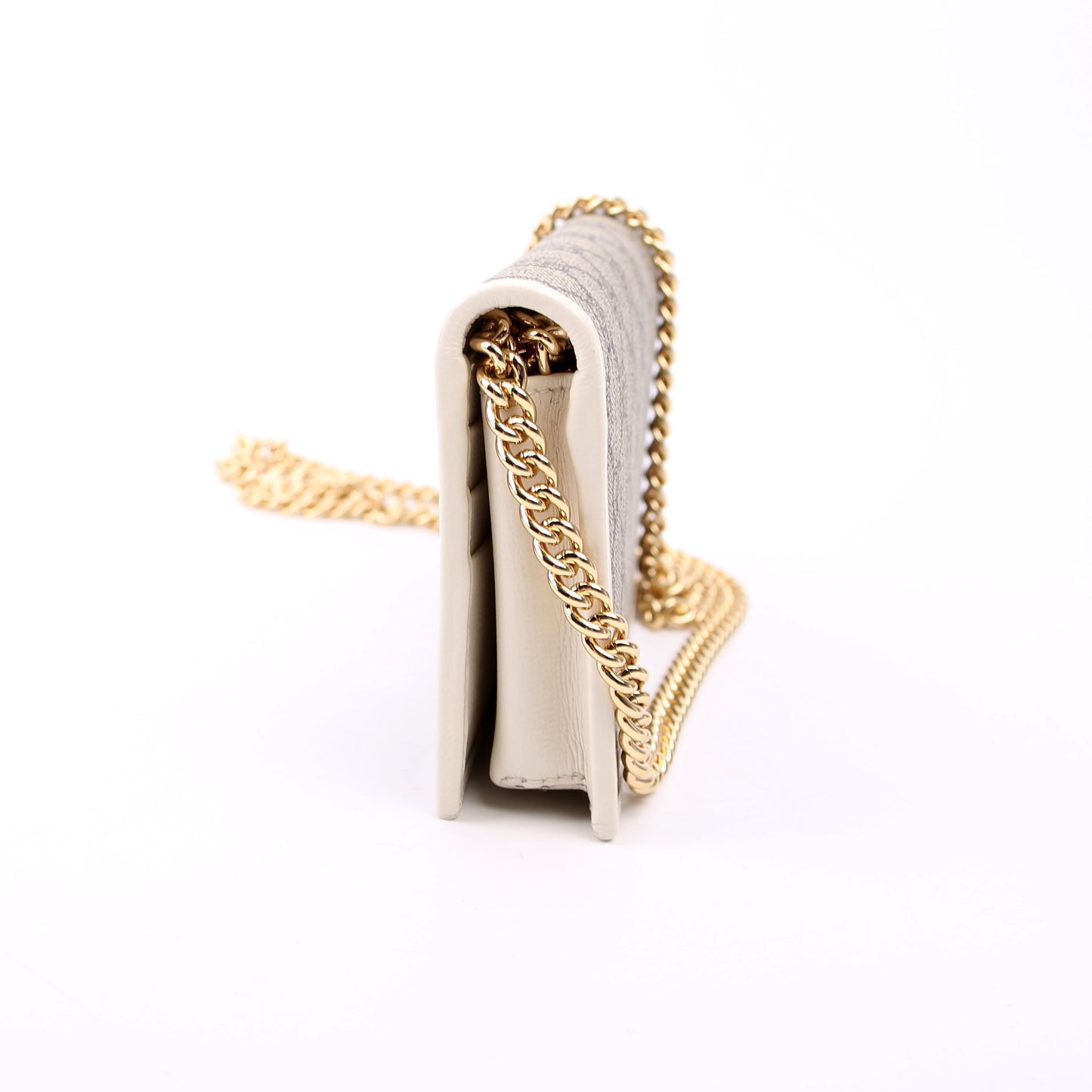 621892 Horsebit 1955 Wallet With Chain White