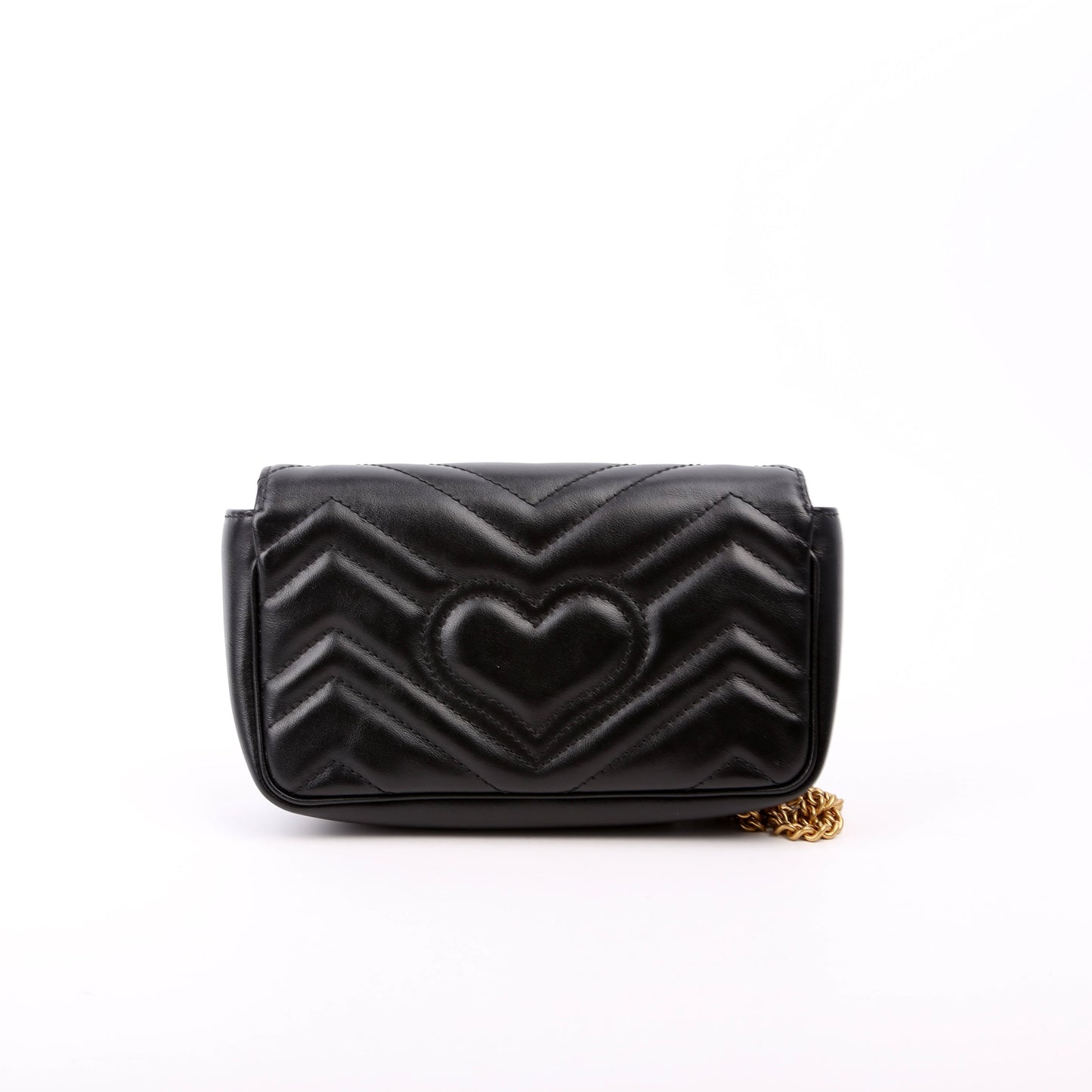 476433 Marmont Leather Super Mini Flap Black