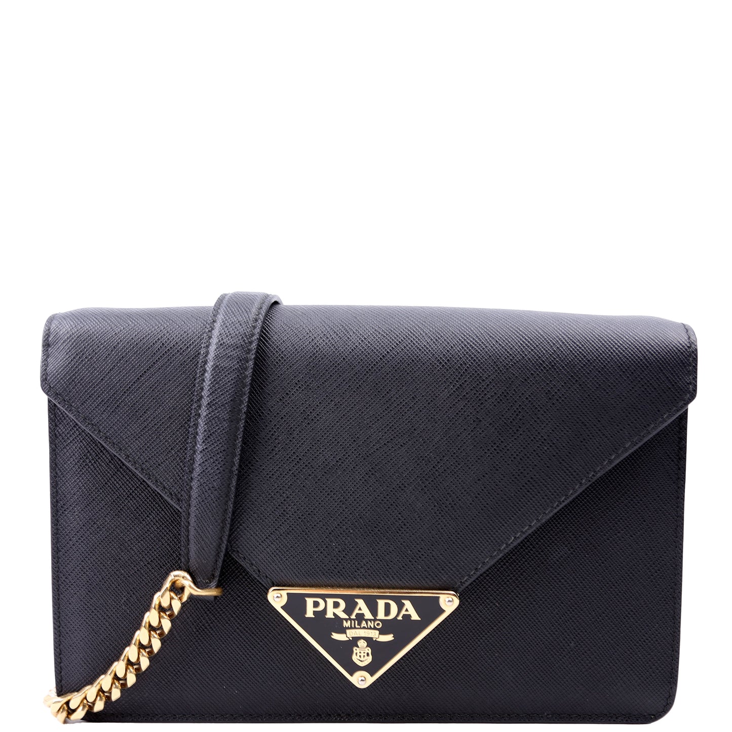 Triangle Envelope Saffiano Black
