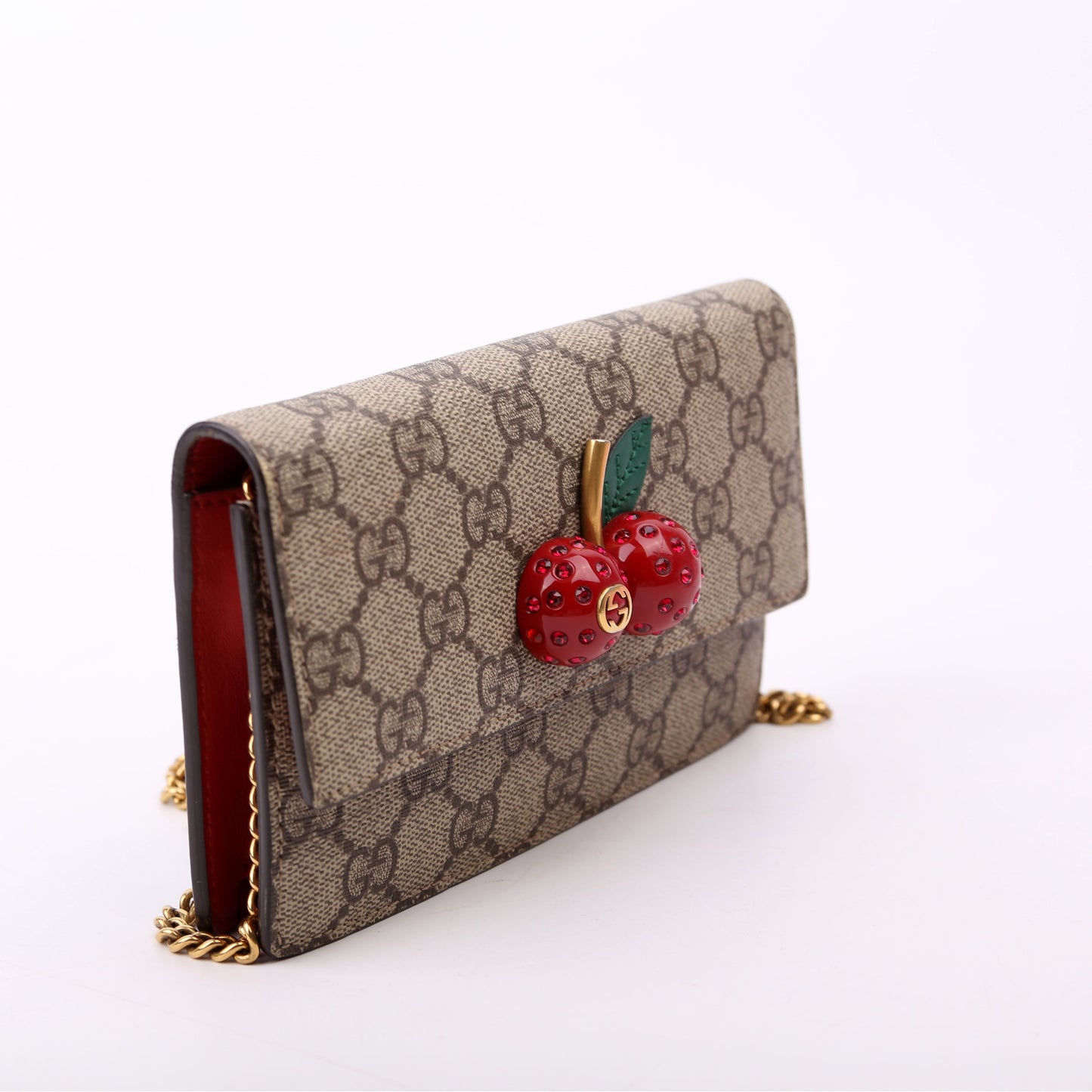 481291 GG Supreme Cherries Mini Bag Red