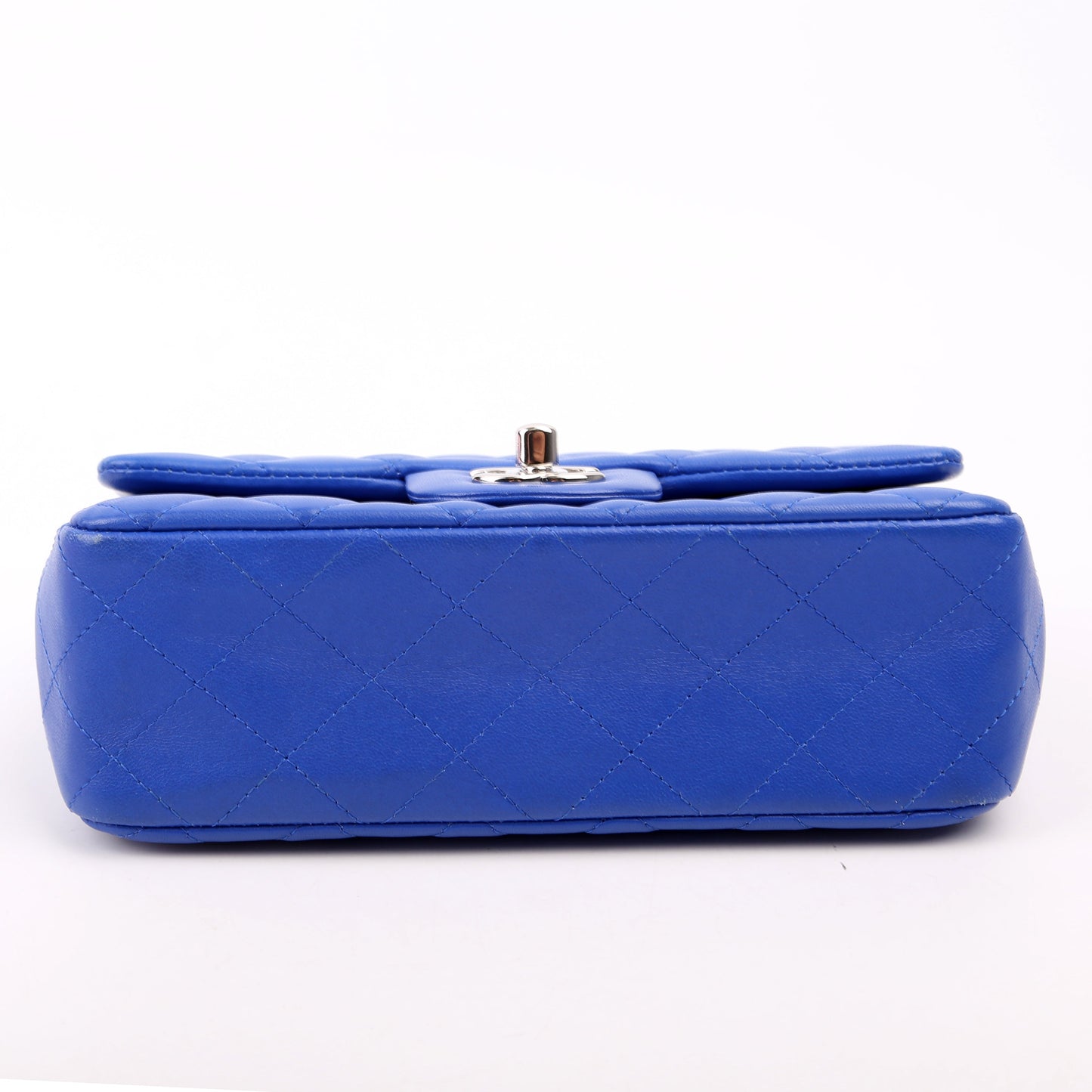 Classic Flap Mini Rectangle Lambskin Blue