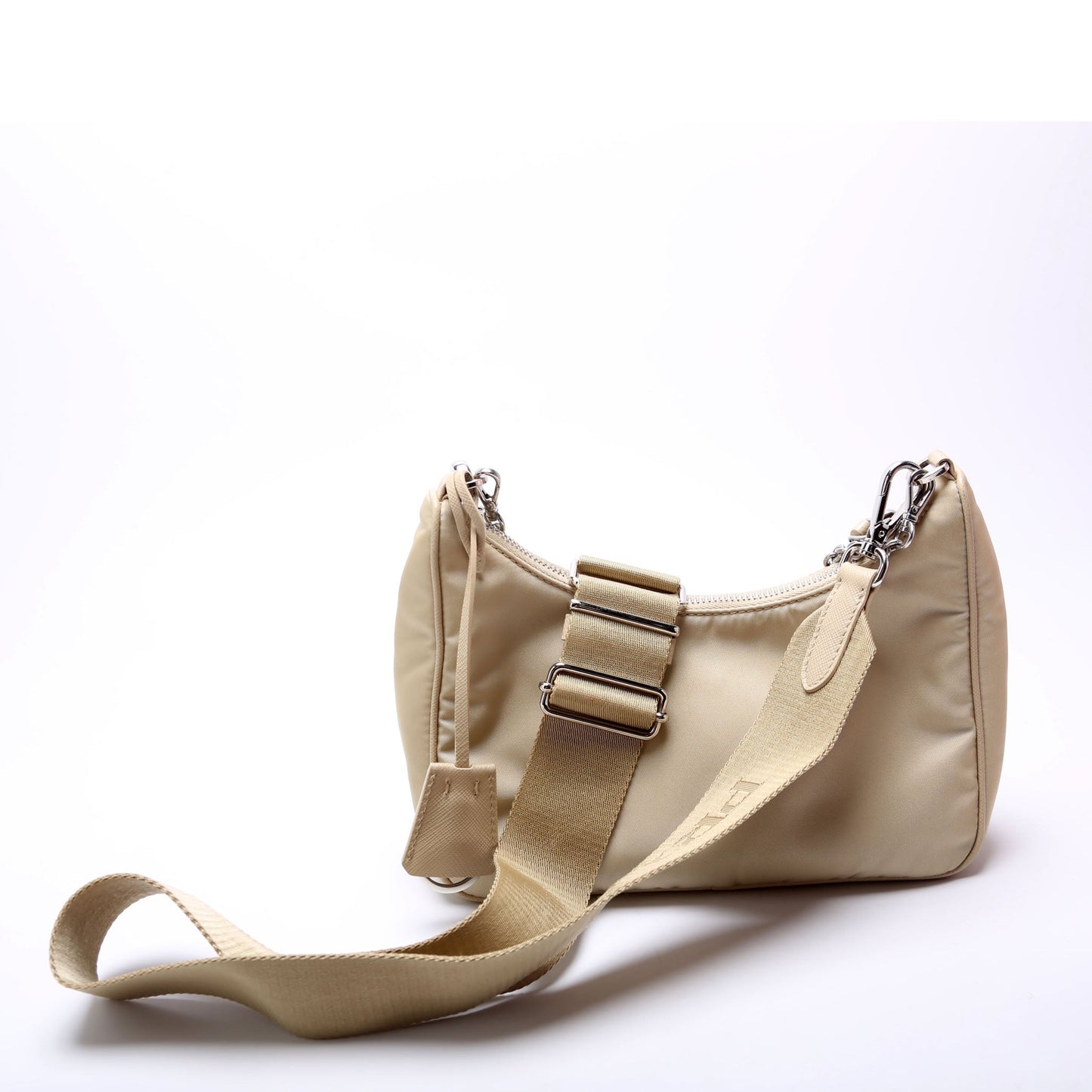 1BH204 Nylon Re-Edition 2005 Shoulder Bag Sand