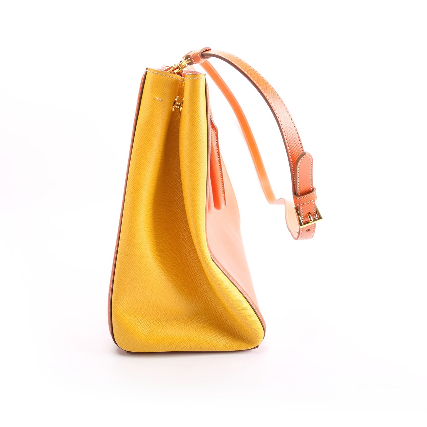 Saffiano Lux Tote Medium Orange/Yellow