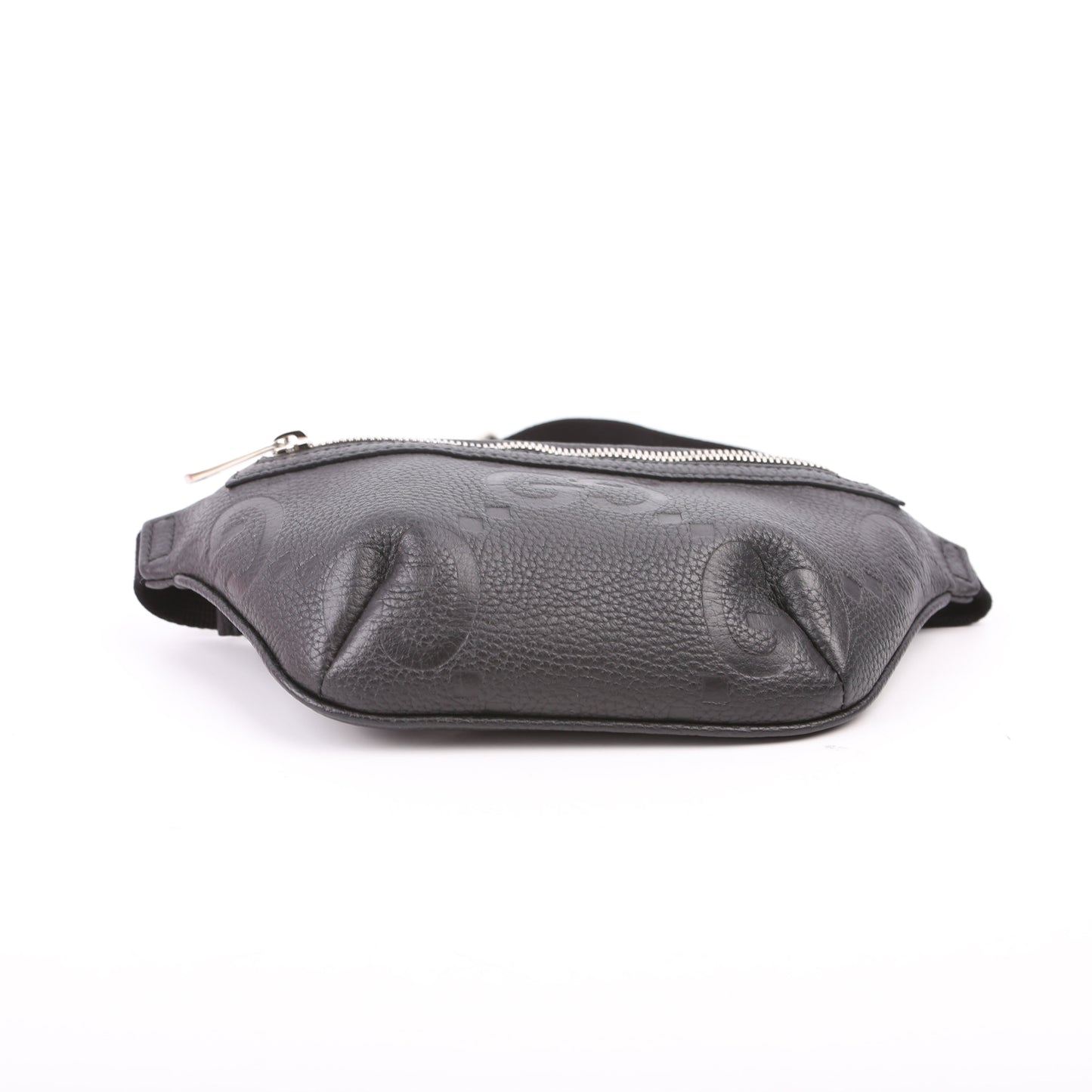 658582 GG Embossed Belt Bag Black