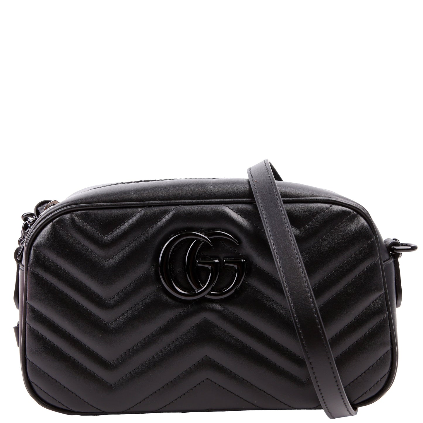 447632 Marmont Small Leather Camera Black