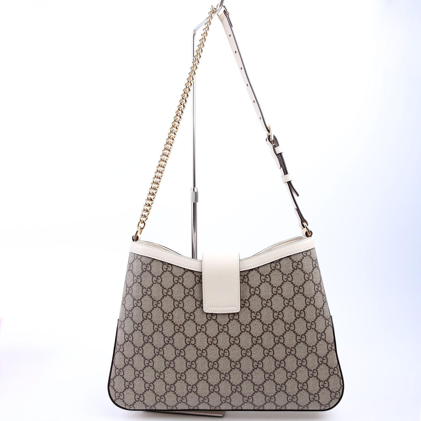 795113 Padlock GG Supreme Shoulder Bag White