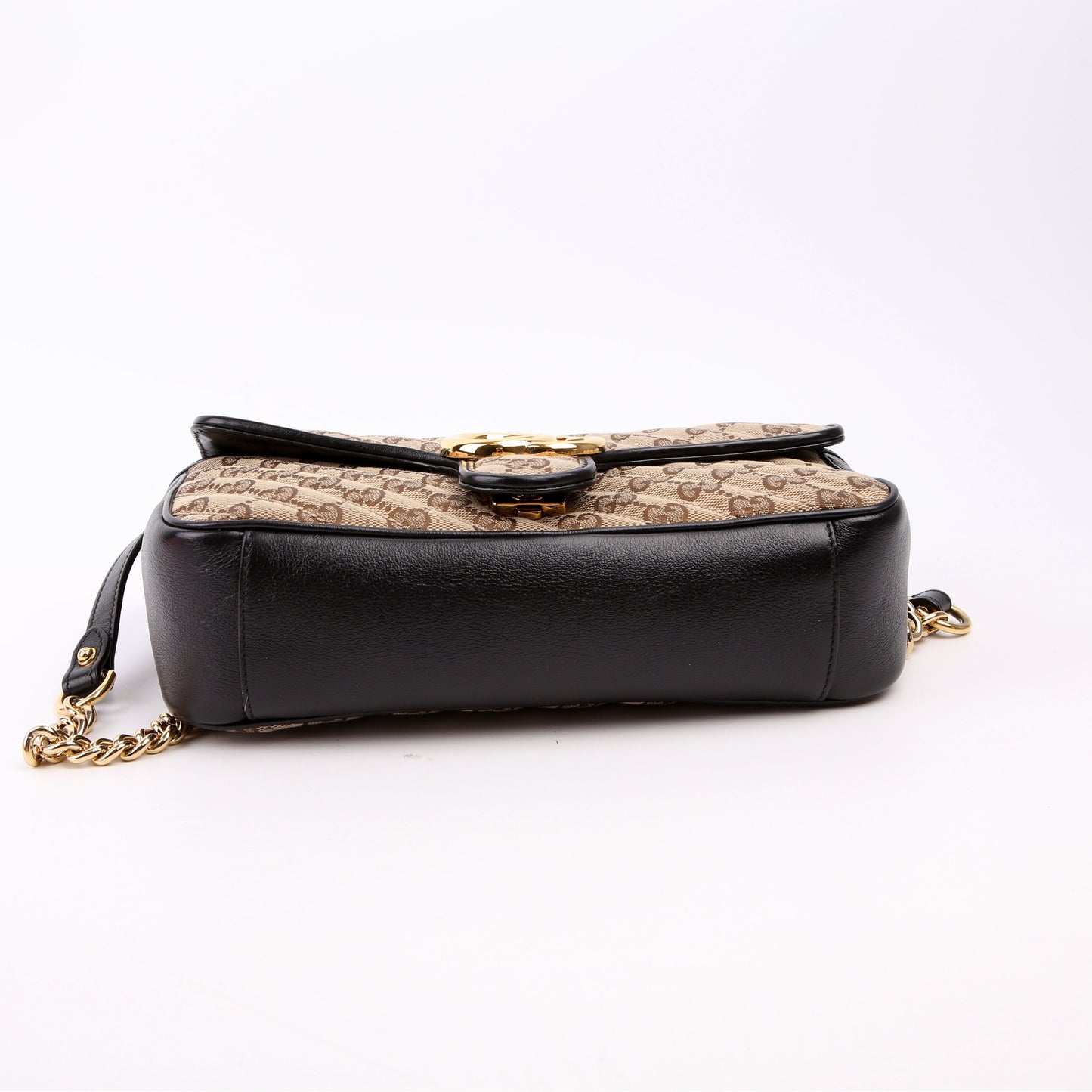 443497 Marmont GG Canvas Shoulder Small Flap Black