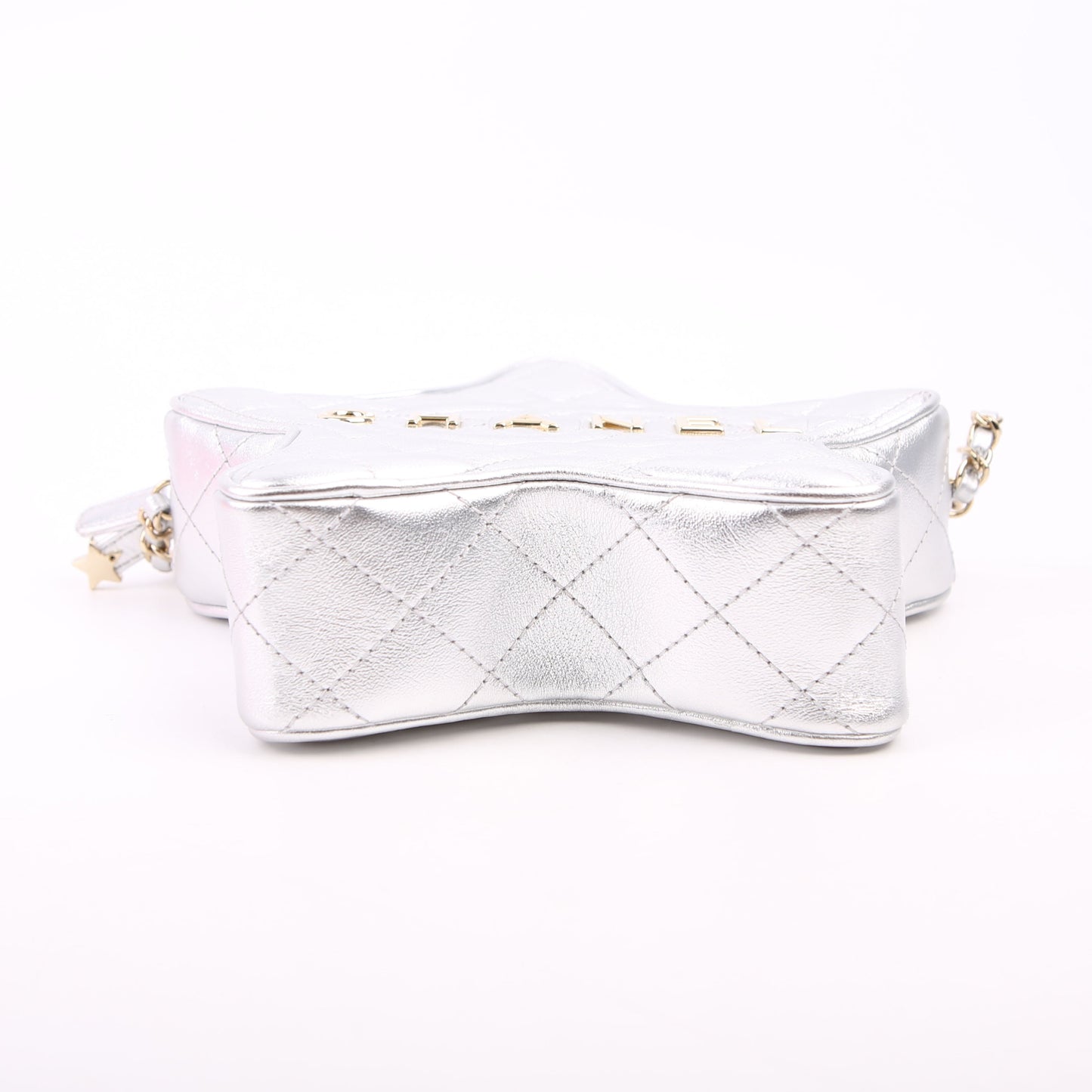 Walk Of Fame Star Bag Metallic Lambskin RFID Silver