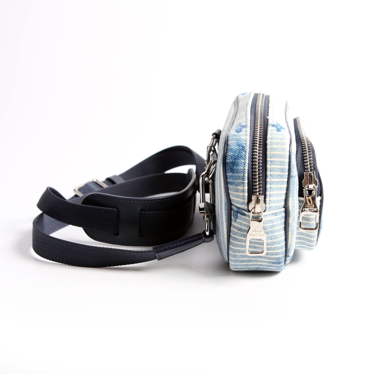 Outdoor Pouch Monogram Watercolor Hickory Denim