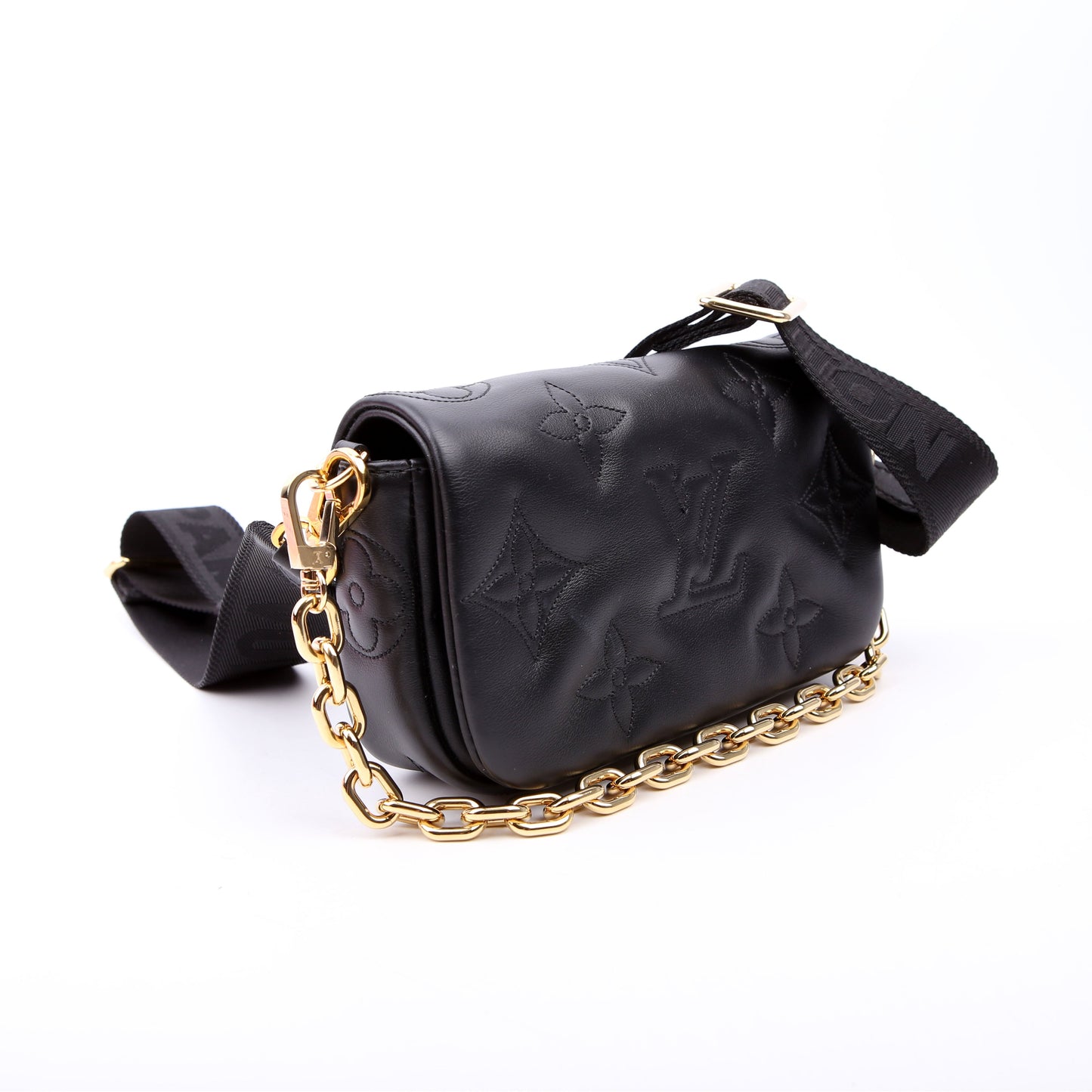 Wallet On Strap Bubblegram Black