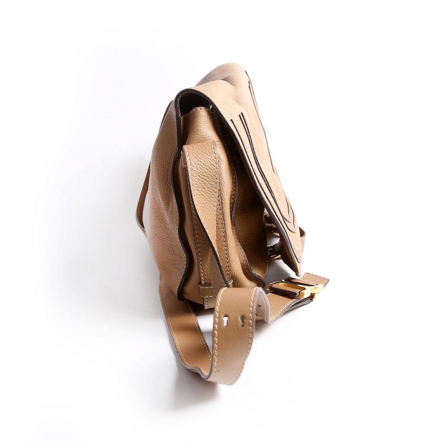 Marcie Saddle Bag Crossbody Medium Tan
